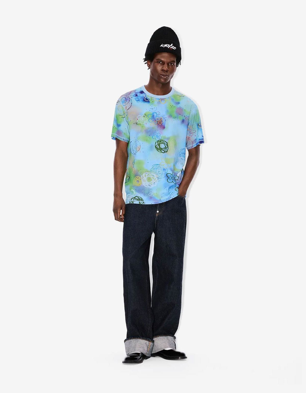 Kenzo Kenzo x Futura 2000 Blue Reversible T-Shirt Size US S / EU 44-46 / 1 - 13 Thumbnail