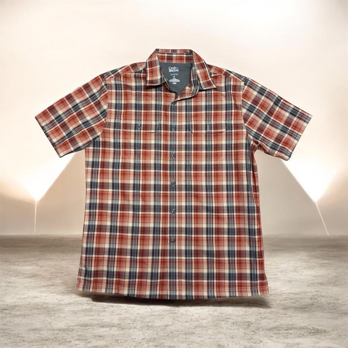 Croft & Barrow Croft & Barrow Men’s MediumQuick-Dry Plaid ShirtShort Sleeve Size US M / EU 48-50 / 2 - 1 Thumbnail