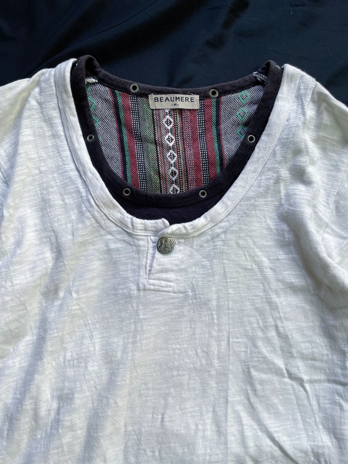 Japanese Brand BEAUMERE DOUBLE LAYER JAPAN STYLE TEE Size US M / EU 48-50 / 2 - 2 Thumbnail
