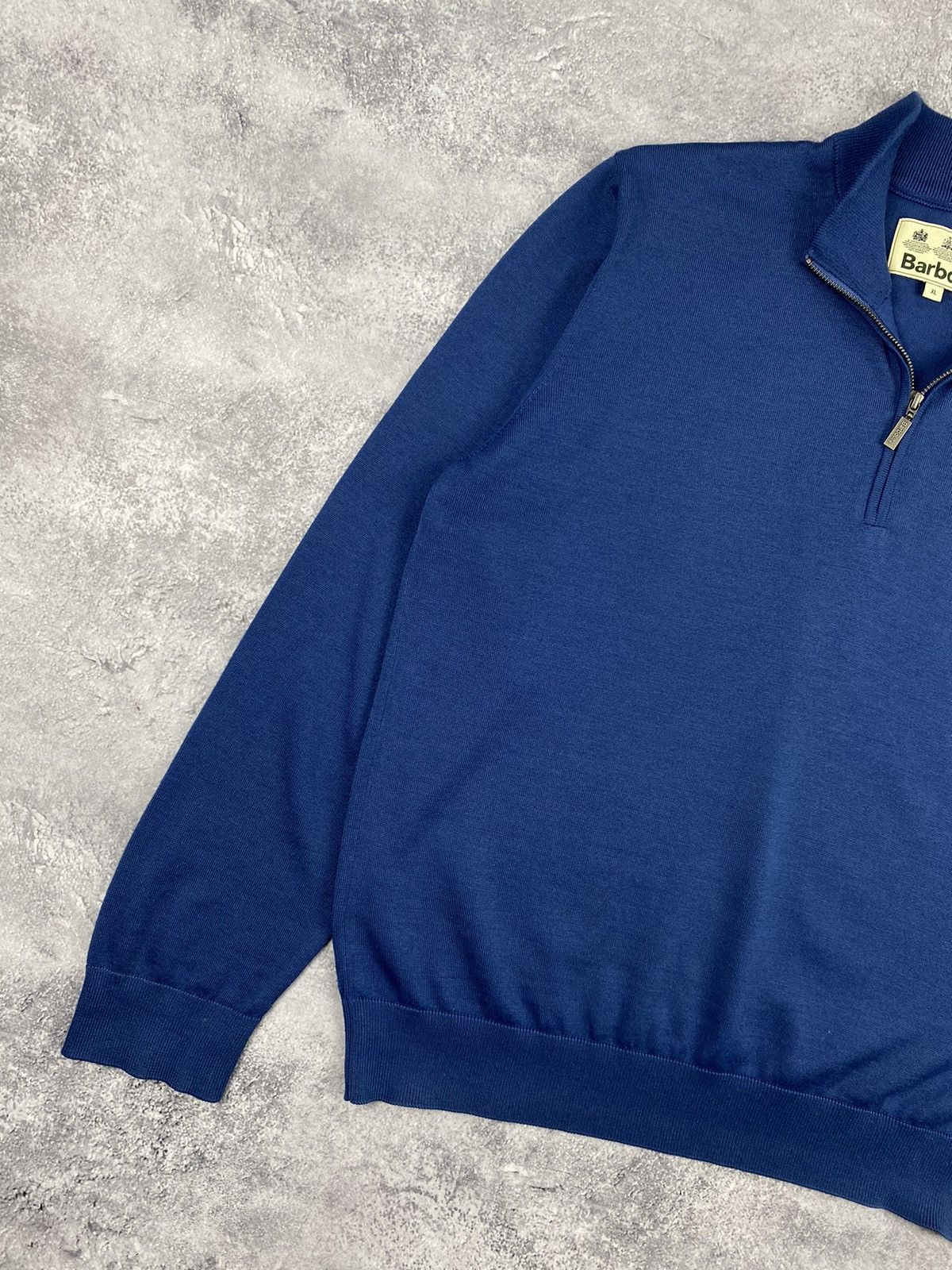 Barbour × Vintage Vintage Barbour Luxury Half Zip Wool Sweater Jumper Size US XL / EU 56 / 4 - 3 Thumbnail