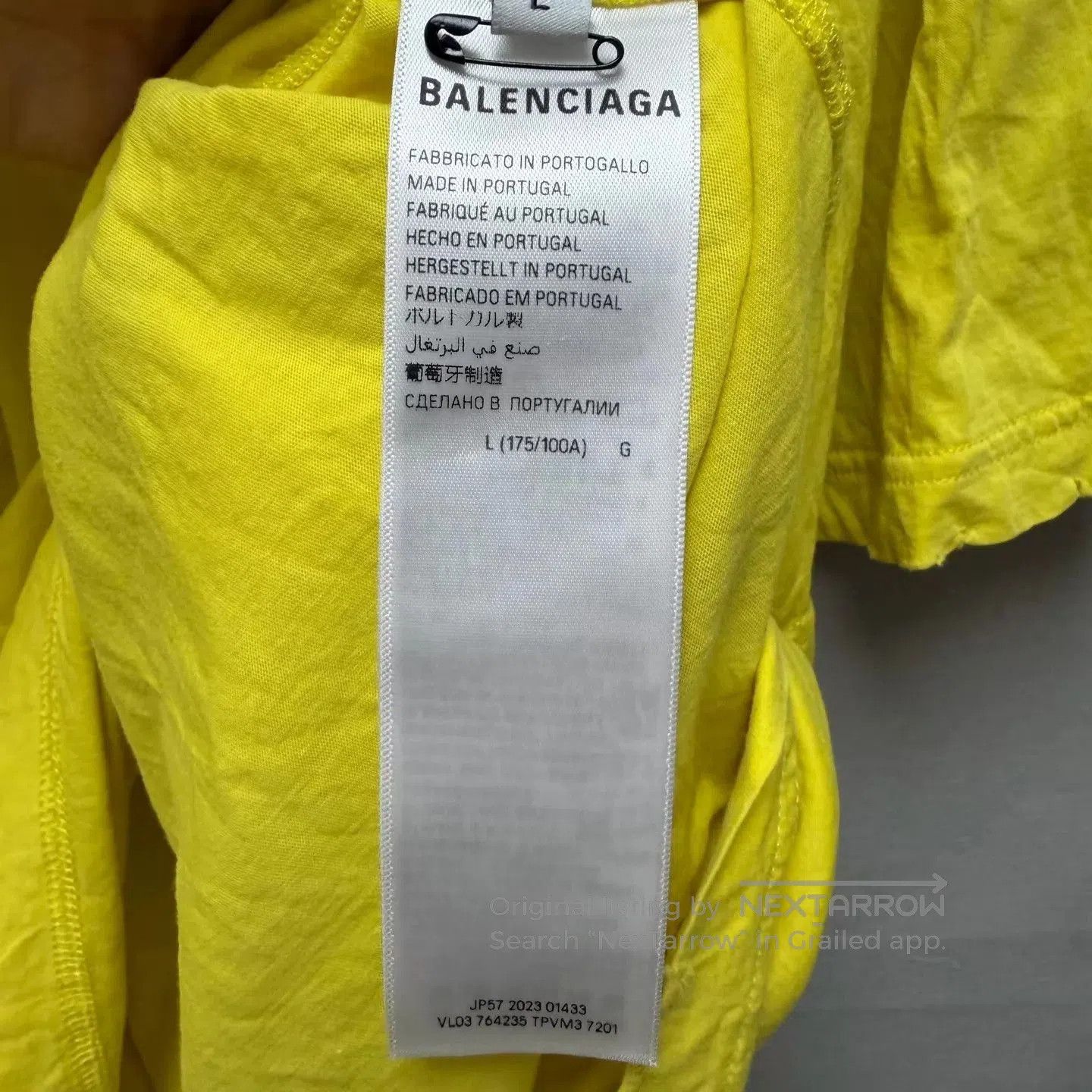 Balenciaga Oversized Yellow Short Sleeve T. Size US L / EU 52-54 / 3 - 5 Thumbnail