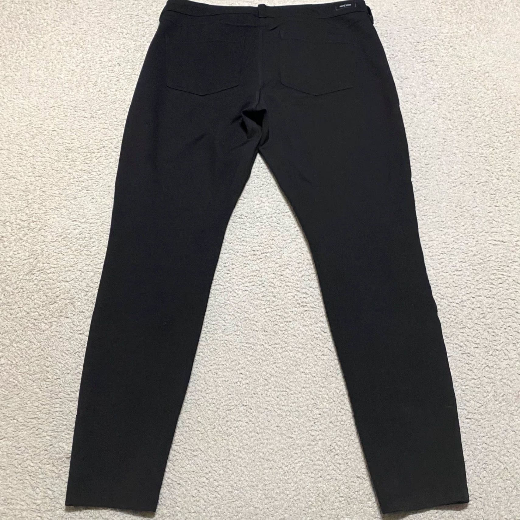 Vintage Liverpool Jeans Pants Womens 12 Black Stretch Skinny Ankle Mid Rise 26 Inseam Nylon Viscose Spandex Solid Size 34" / US 12 / IT 48 - 2 Thumbnail