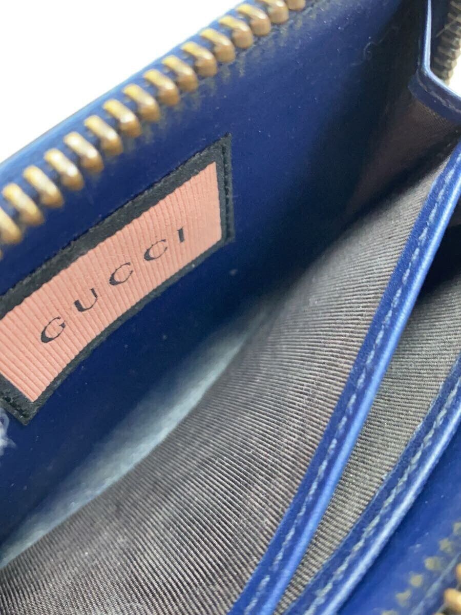 Gucci Gucci Ghost GG Star Print Leather Coin Case Navy Size ONE SIZE - 6 Thumbnail