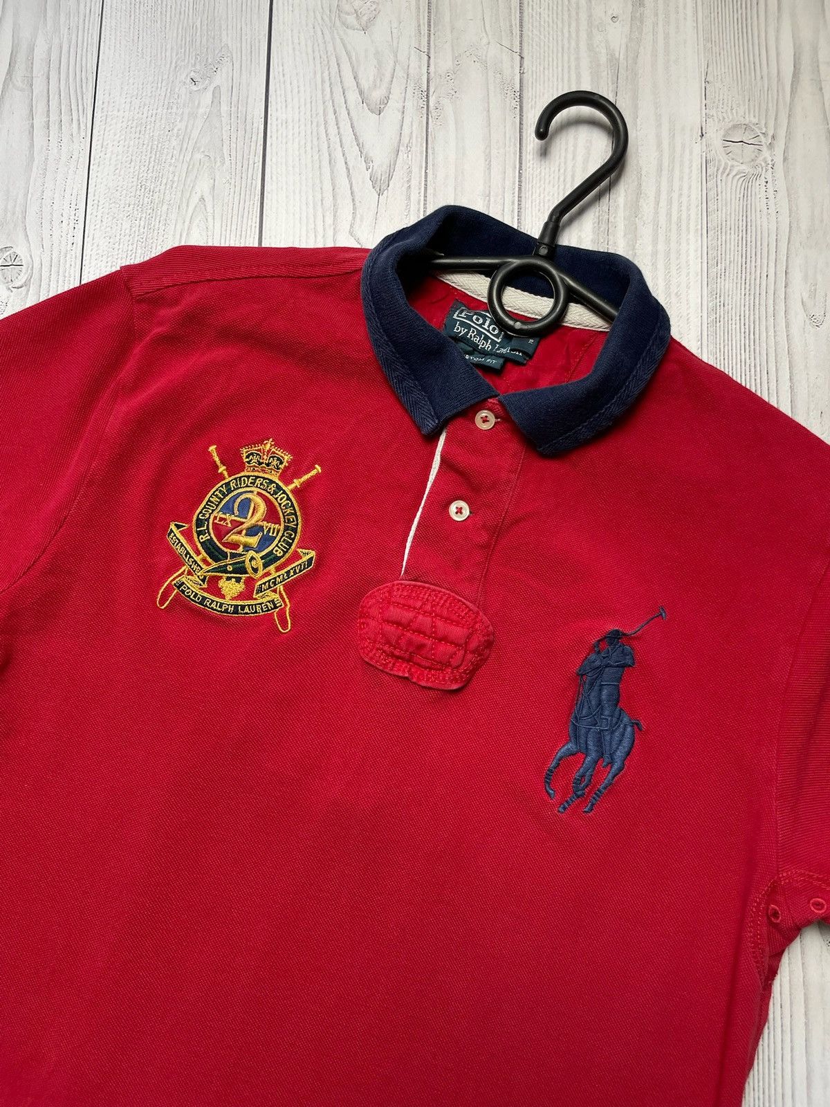 Polo Ralph Lauren × Vintage Vintage polo Ralph Lauren red big logo 2 Rare size L Size US L / EU 52-54 / 3 - 3 Thumbnail