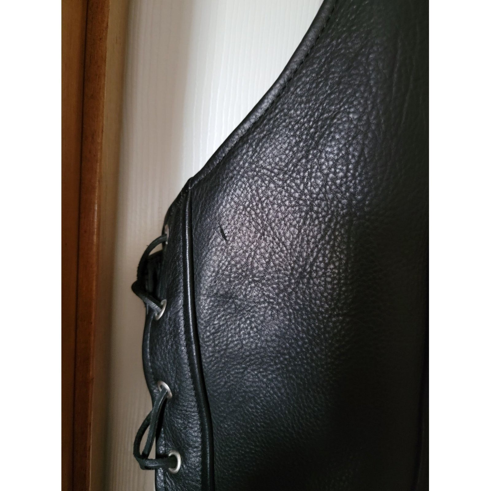 Other Skin-Tan Genuine Leather Men's Biker Vest Snap Closure Size US M / EU 48-50 / 2 - 5 Thumbnail