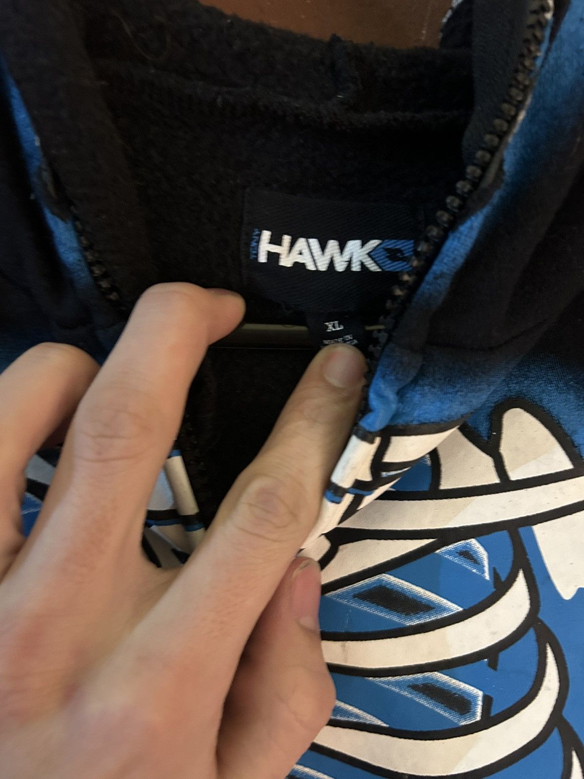 Hawk × Vintage Full Zip All Over Print Tony Hawk Hoodie Size US S / EU 44-46 / 1 - 4 Thumbnail