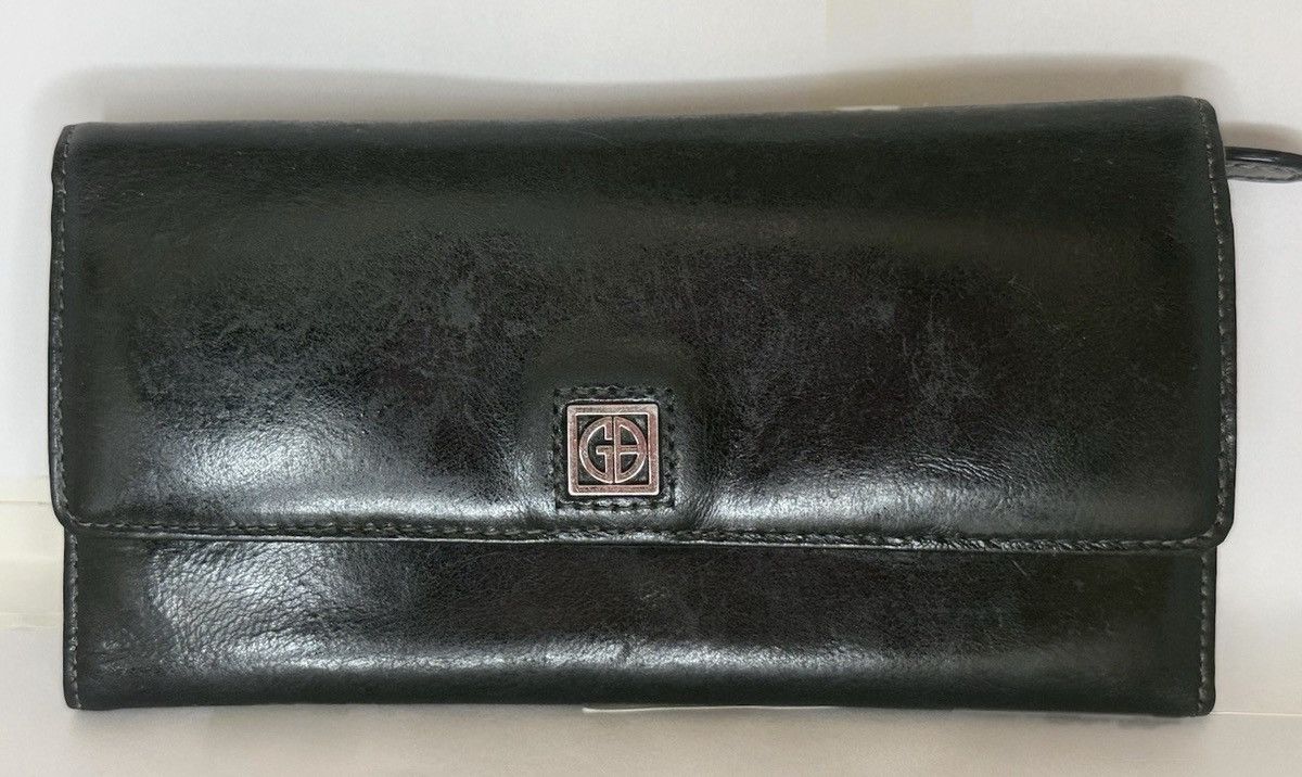 Giani Bernini Giani Bernini Black Genuine Leather Long Wallet Minimalist Size ONE SIZE - 1 Thumbnail