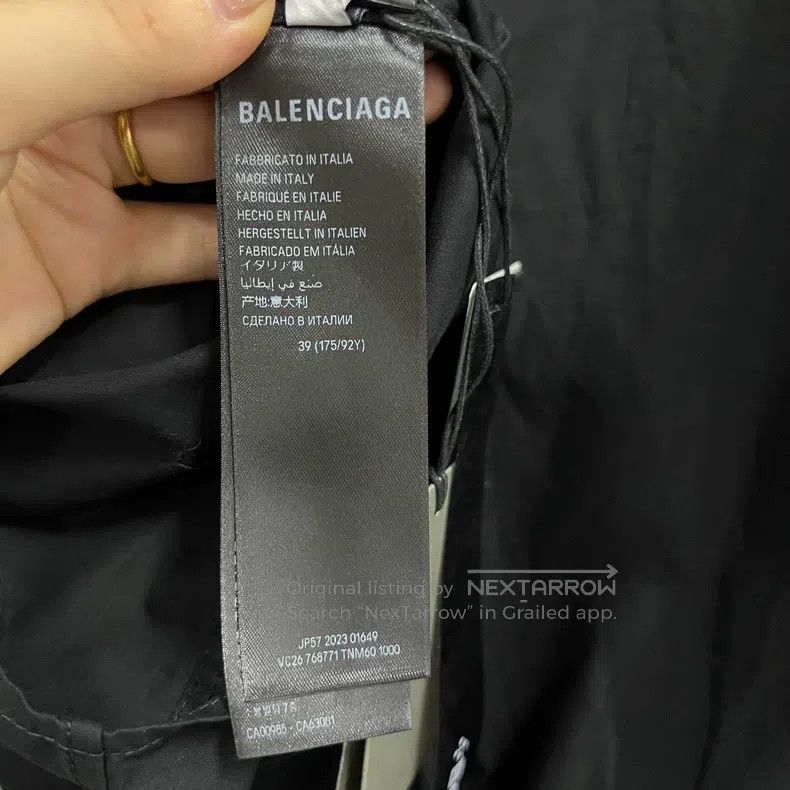 Balenciaga Balenciaga size 39 Black Embroidered Logo Asymmetrical Hoo Size US L / EU 52-54 / 3 - 3 Thumbnail