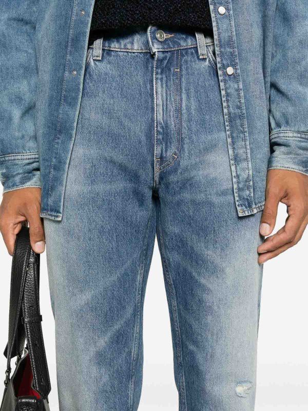 Givenchy o1mle0426 Skinny Straight Fit Jeans in Blue Size US 33 - 4 Thumbnail