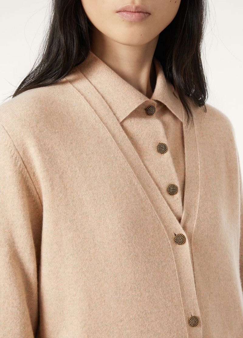 Loro Piana o1srvl11e0526 FAP2439 Classic Cardigan in Beige Size L / US 10 / IT 46 - 3 Thumbnail