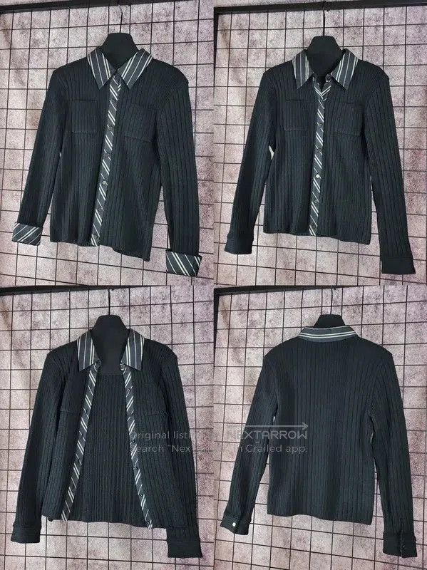 Burberry Burberry Black Cotton Blend Long Sleeve Knit Top. Size M / US 6-8 / IT 42-44 - 2 Thumbnail