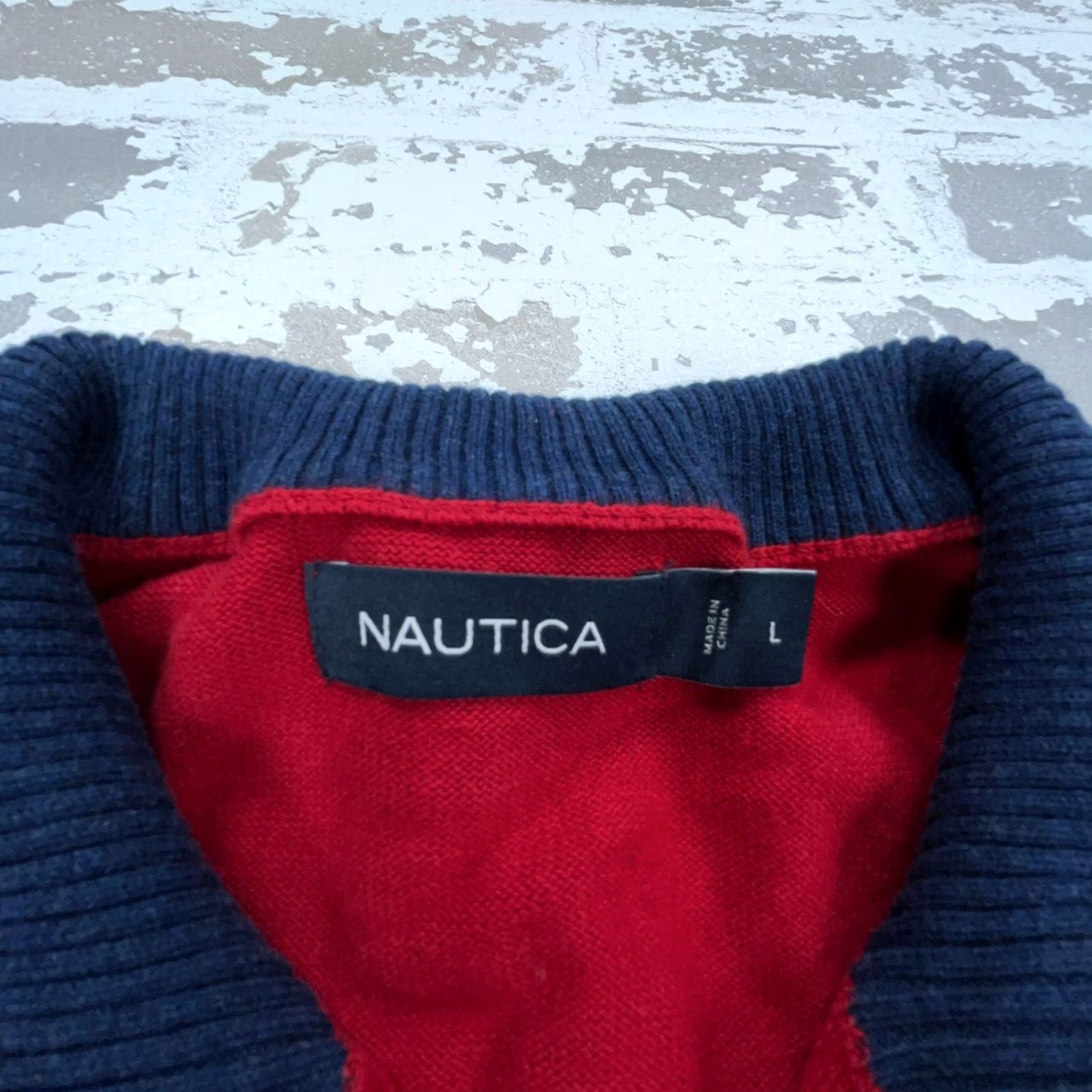 Nautica Nautica Sweater Men Large Red Pullover Quarter Zip Lightweight Golf Dad Size US L / EU 52-54 / 3 - 6 Thumbnail