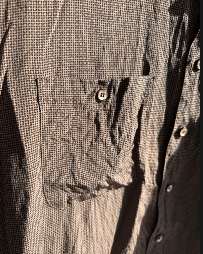 Balenciaga Shirt Silk Top Button Down Printed 2000s EX0162