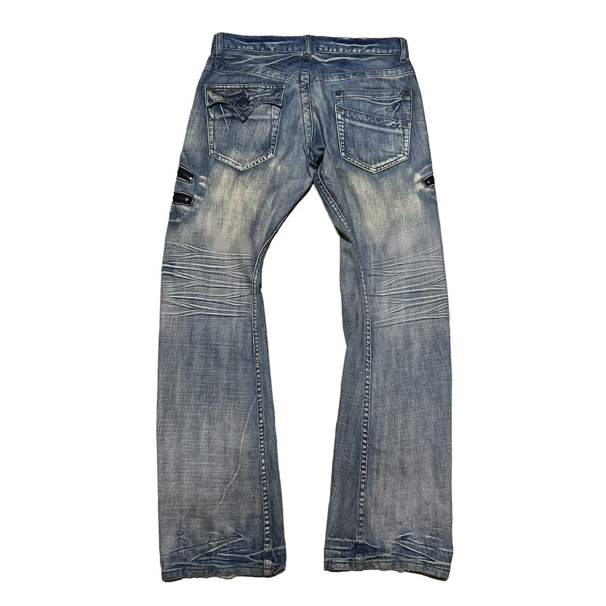 Japanese Brand Rattle Trap Japanese Brand Distressed Style Denim Jeans Size US 34 / EU 50 - 2 Thumbnail