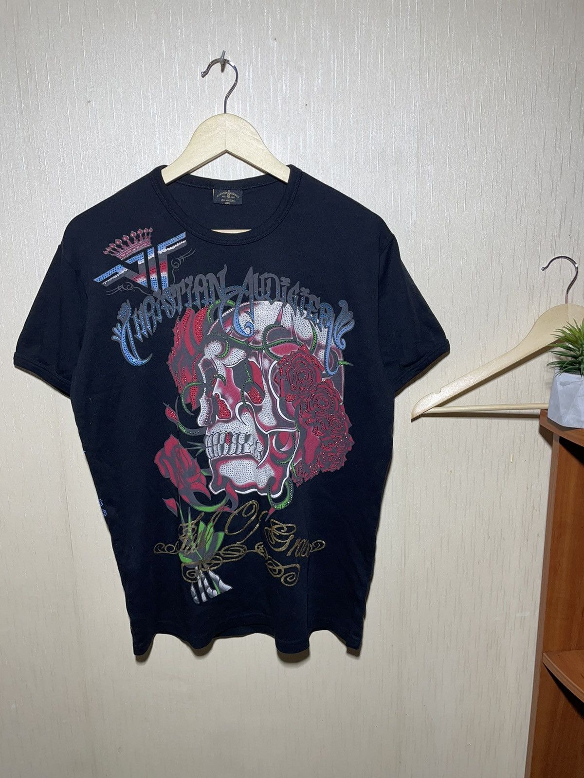 Christian Audigier × Ed Hardy × Vintage Christian Audigier Ed hardy Japanese streetwear T shirt Size US XL / EU 56 / 4 - 2 Thumbnail