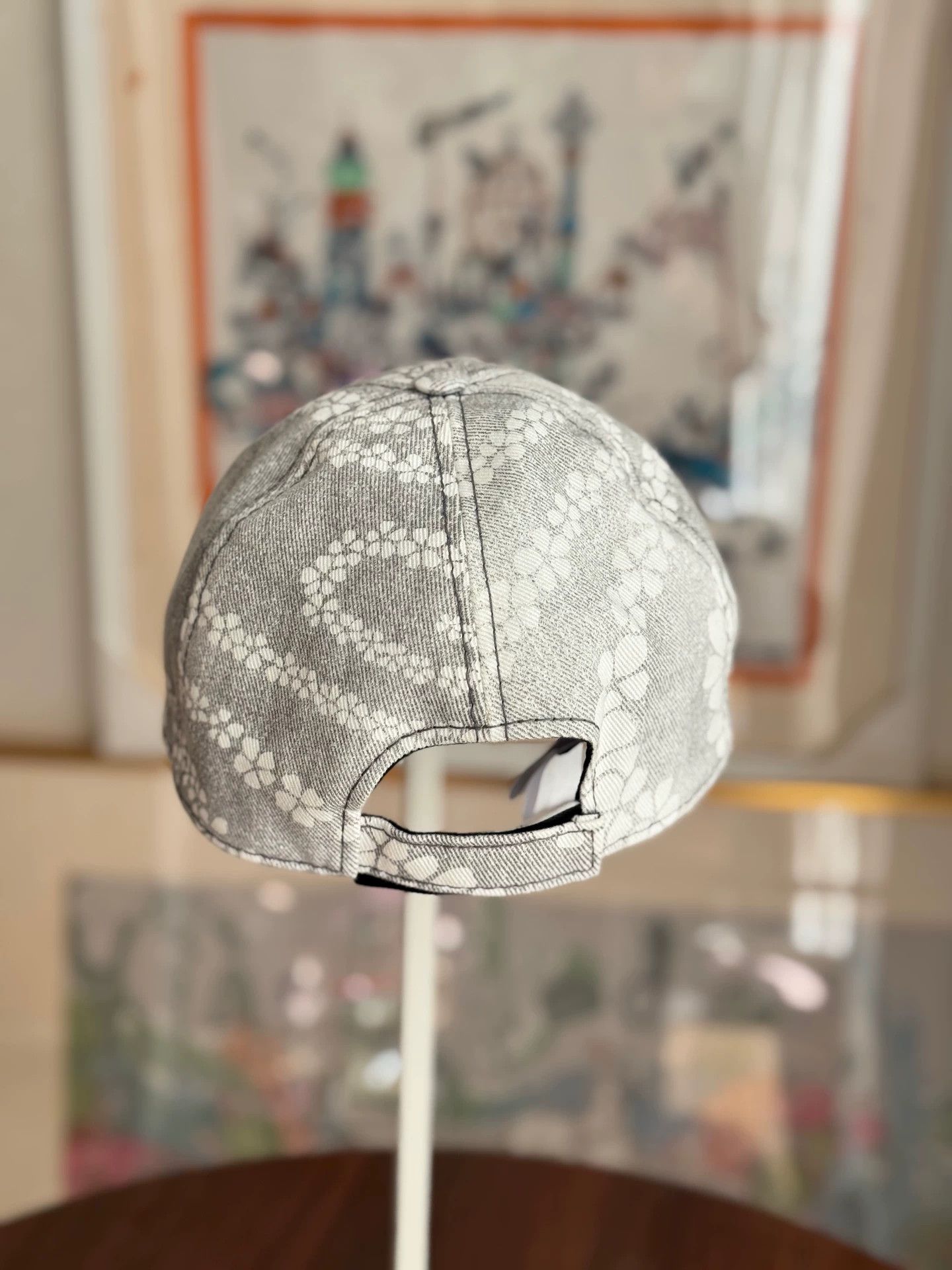Chanel Chanel 25M CocoBeach gray print denim baseball cap 55-60 Size ONE SIZE - 5 Thumbnail