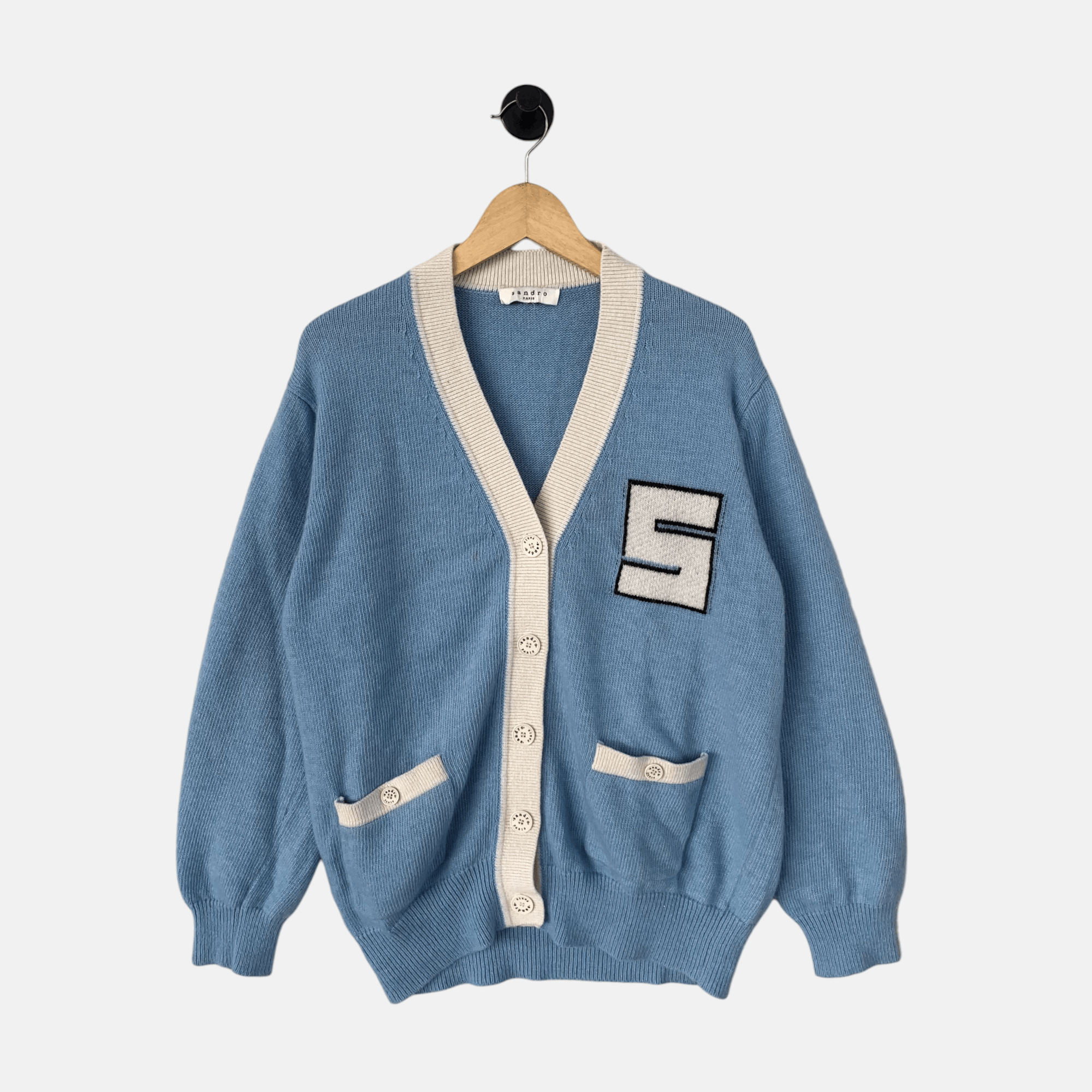 Designer × Sandro Sandro Spring Summer 2020 cardigan - blue sky Size L / US 10 / IT 46 - 1 Thumbnail