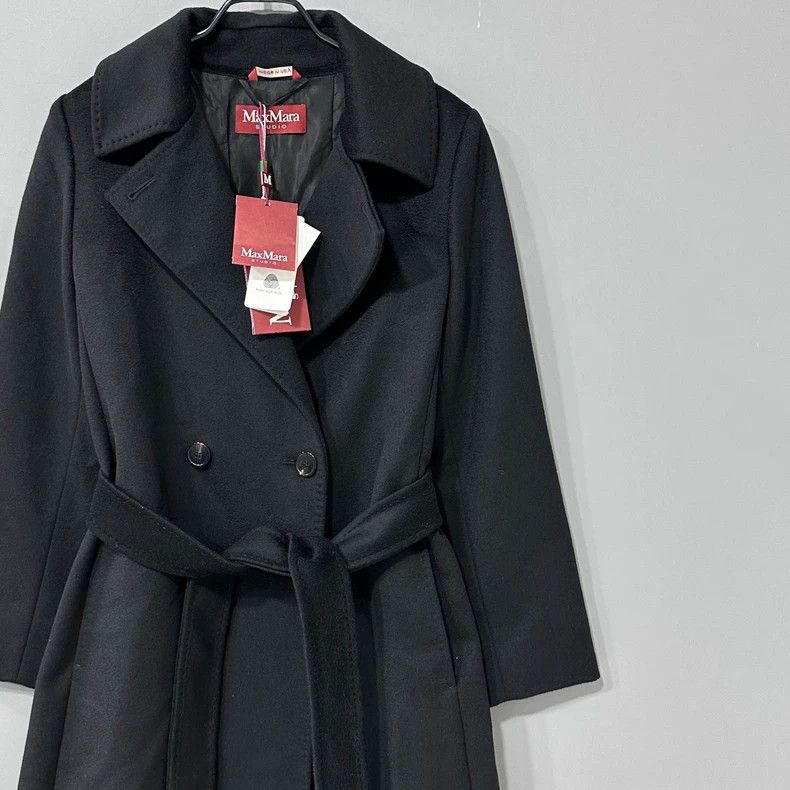 Max Mara Max Mara Black wool single-breasted coat Size S / US 4 / IT 40 - 2 Thumbnail