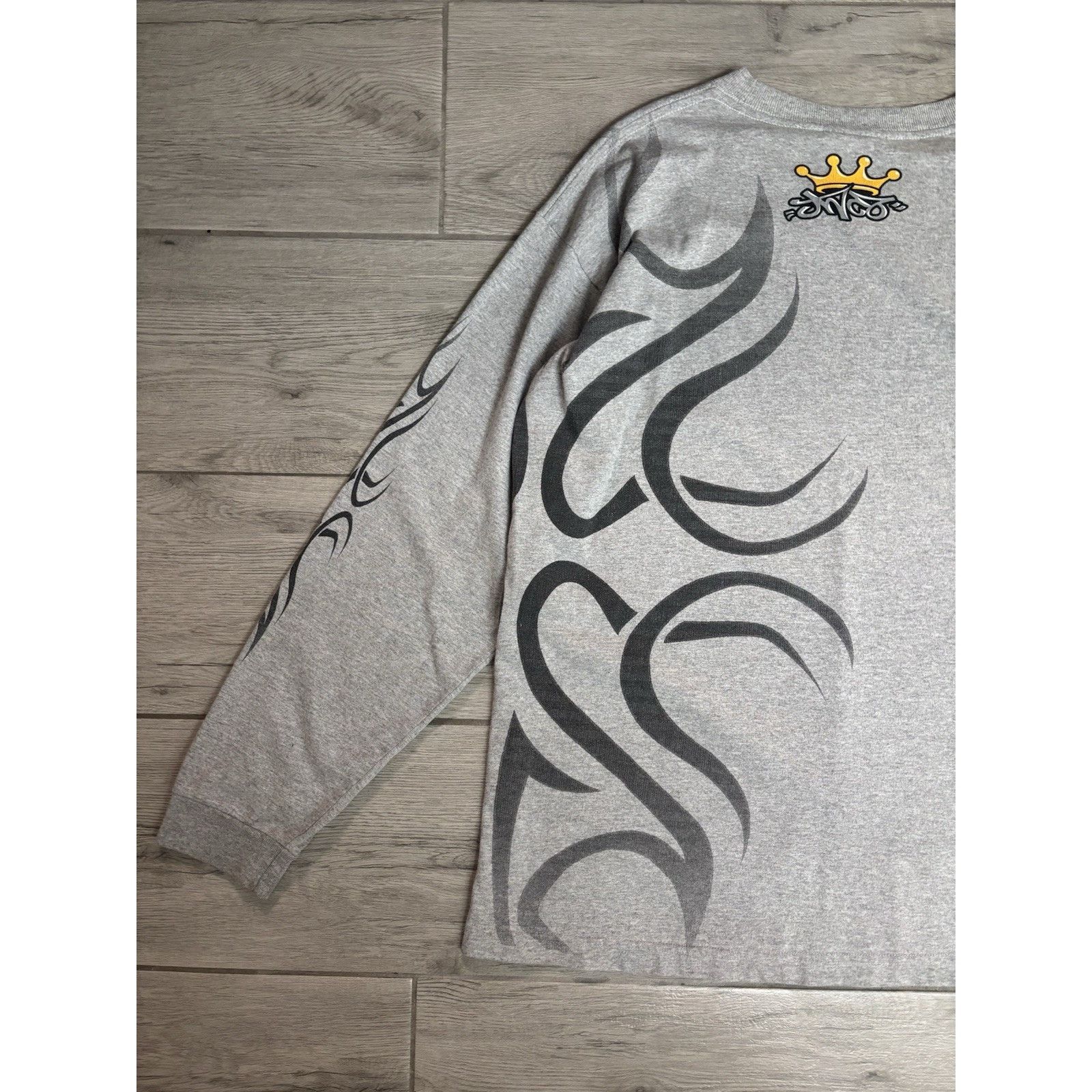 JNCO Vintage Y2K Jnco Jeans Long Sleeve Flames Skull Shirt Xl/2XL Size US XL / EU 56 / 4 - 9 Thumbnail