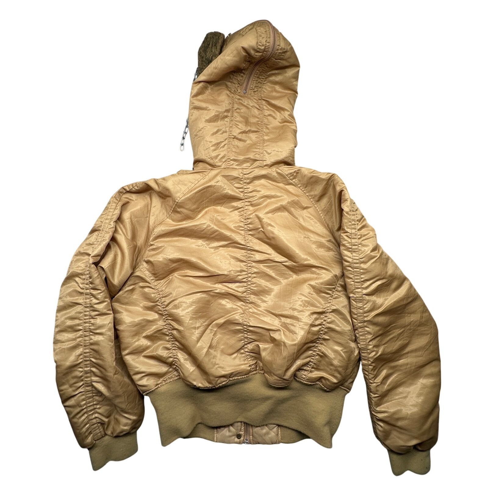 Southpole Vintage Y2K Southpole Gold Flight Bomber Jacket Womens Small Size S / US 4 / IT 40 - 2 Thumbnail