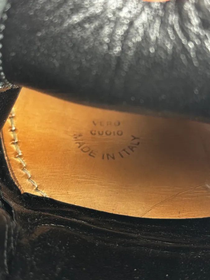 Dolce & Gabbana 2000s Dolce & Gabbana Grey & Black Wrinkled Effect Leather Low Boots Size US 8 / EU 41 - 8 Thumbnail