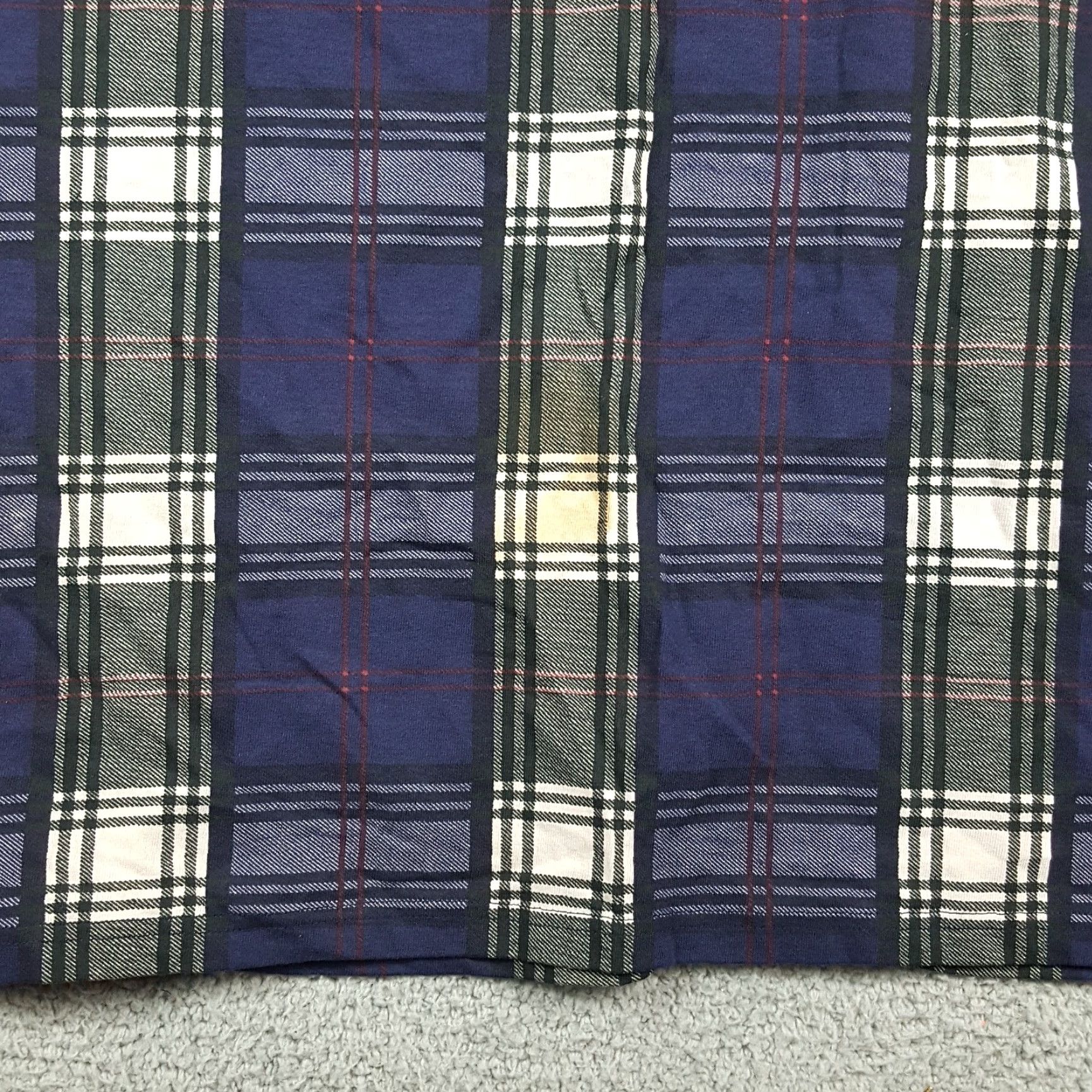 Vintage VINTAGE MunsingWear Polo Shirt Men Large Blue Plaid 90s Casual Work Thick Cotton Size 42R - 6 Thumbnail