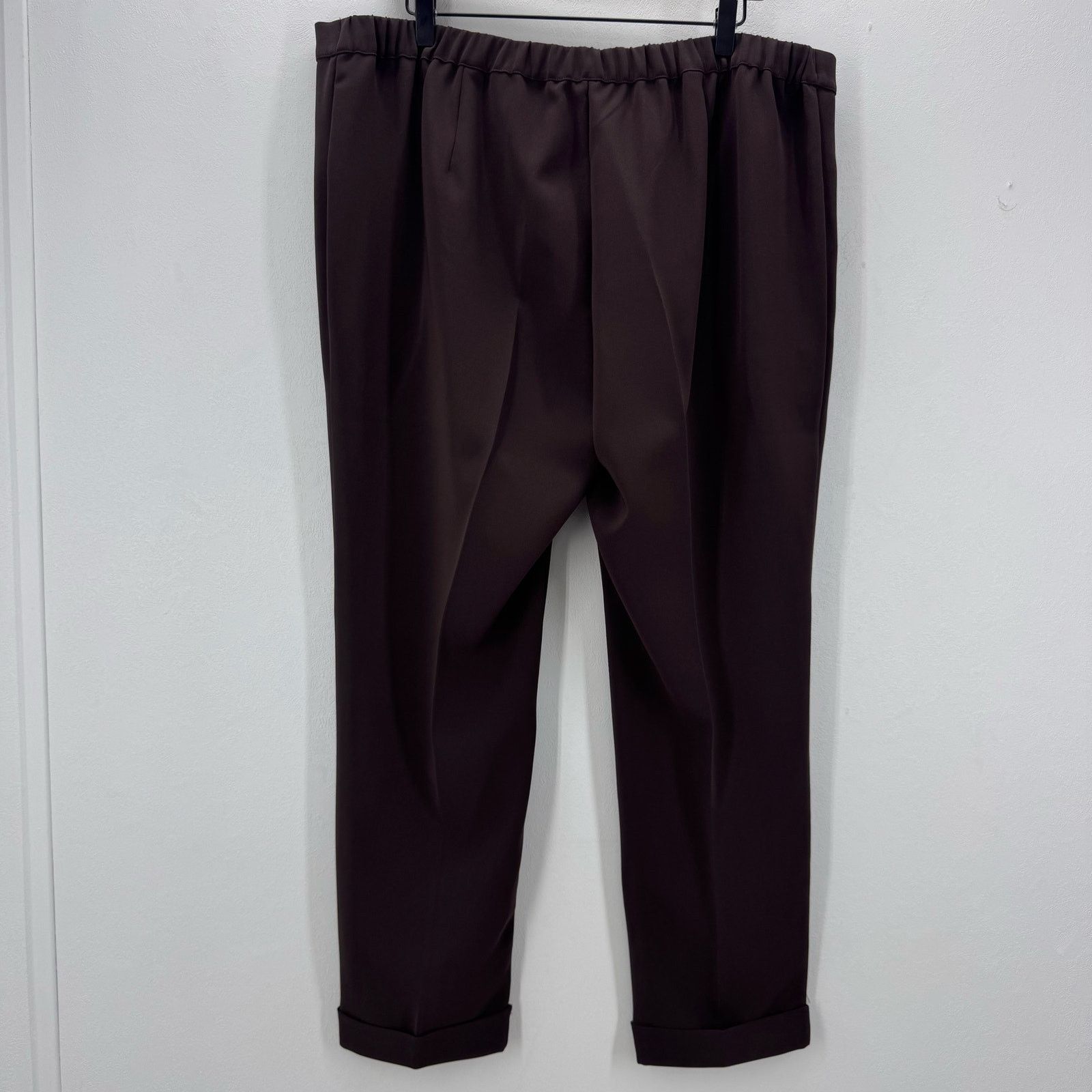 Marina Rinaldi NWT Marina Rinaldi Reame Cigarette Pants Brown Plus Size 20 Size 42" / US 20 - 2 Thumbnail