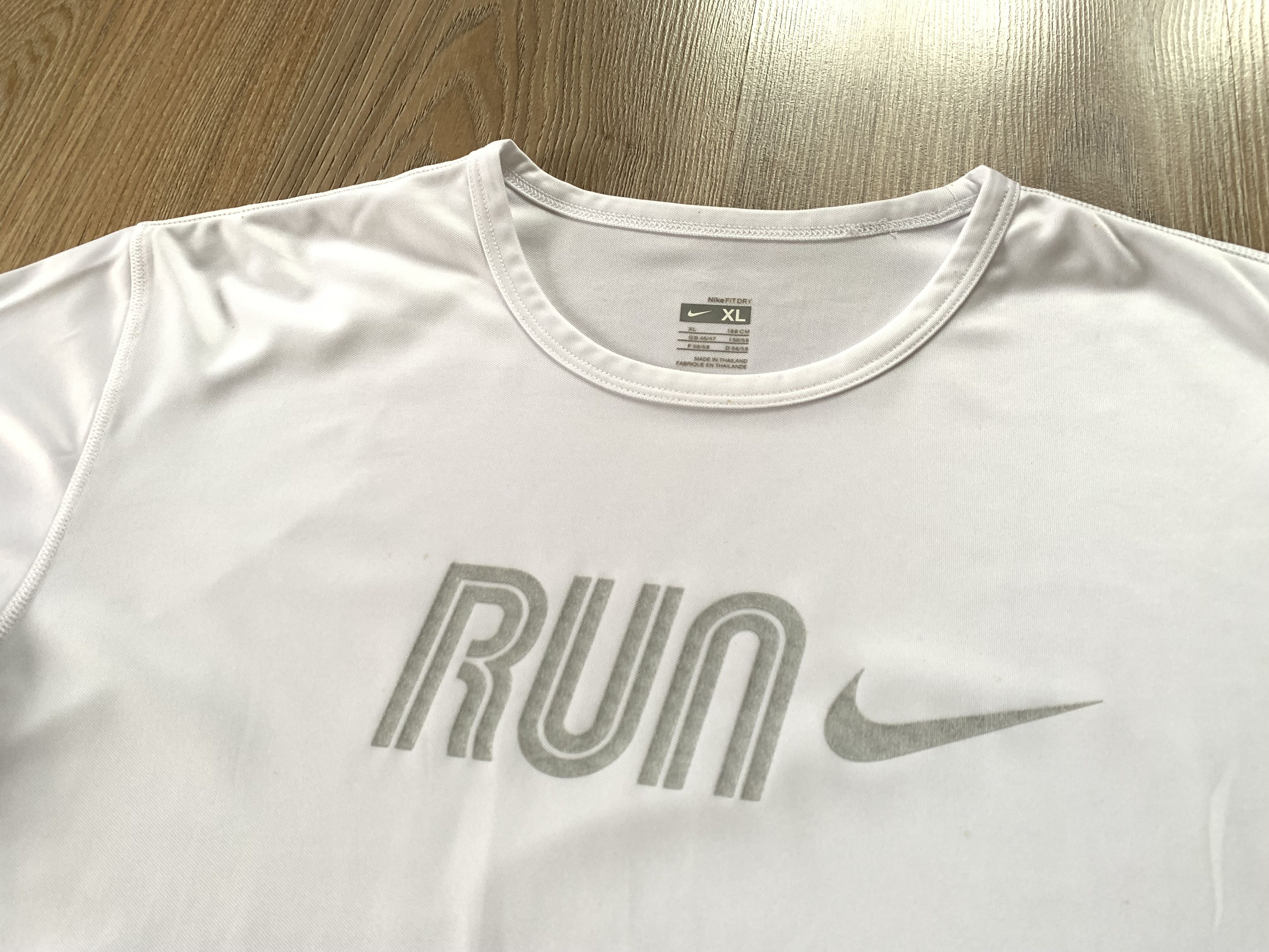 Nike × Vintage Nike Fit Dry White Reflective Logo T Shirt Size US XL / EU 56 / 4 - 4 Thumbnail