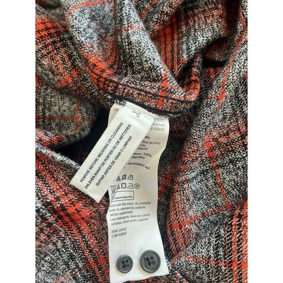 Calvin Klein Calvin Klein Mens Gray & Red Plaid Button-Up Long-Sleeve Shi Size US L / EU 52-54 / 3 - 8 Thumbnail