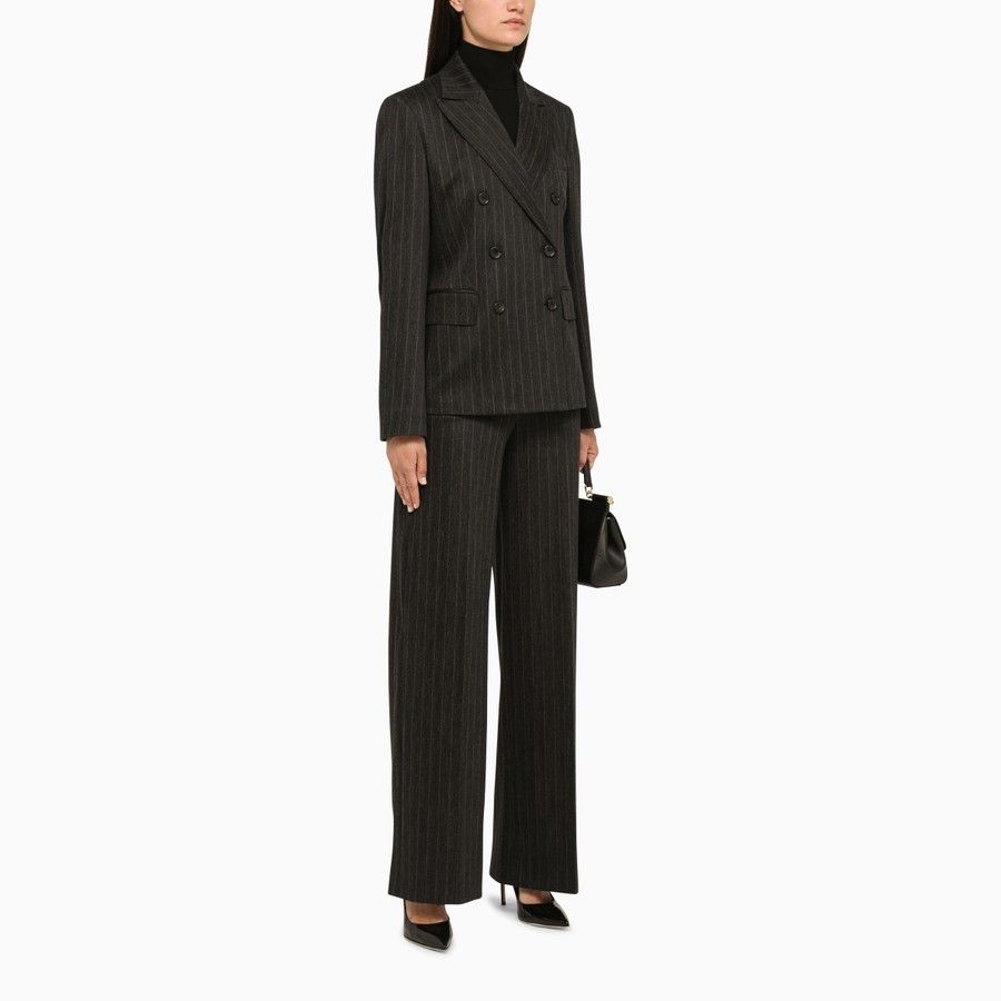Max Mara o1d2blof0824 Double-breasted Jacket in Grey Size M / US 6-8 / IT 42-44 - 2 Thumbnail
