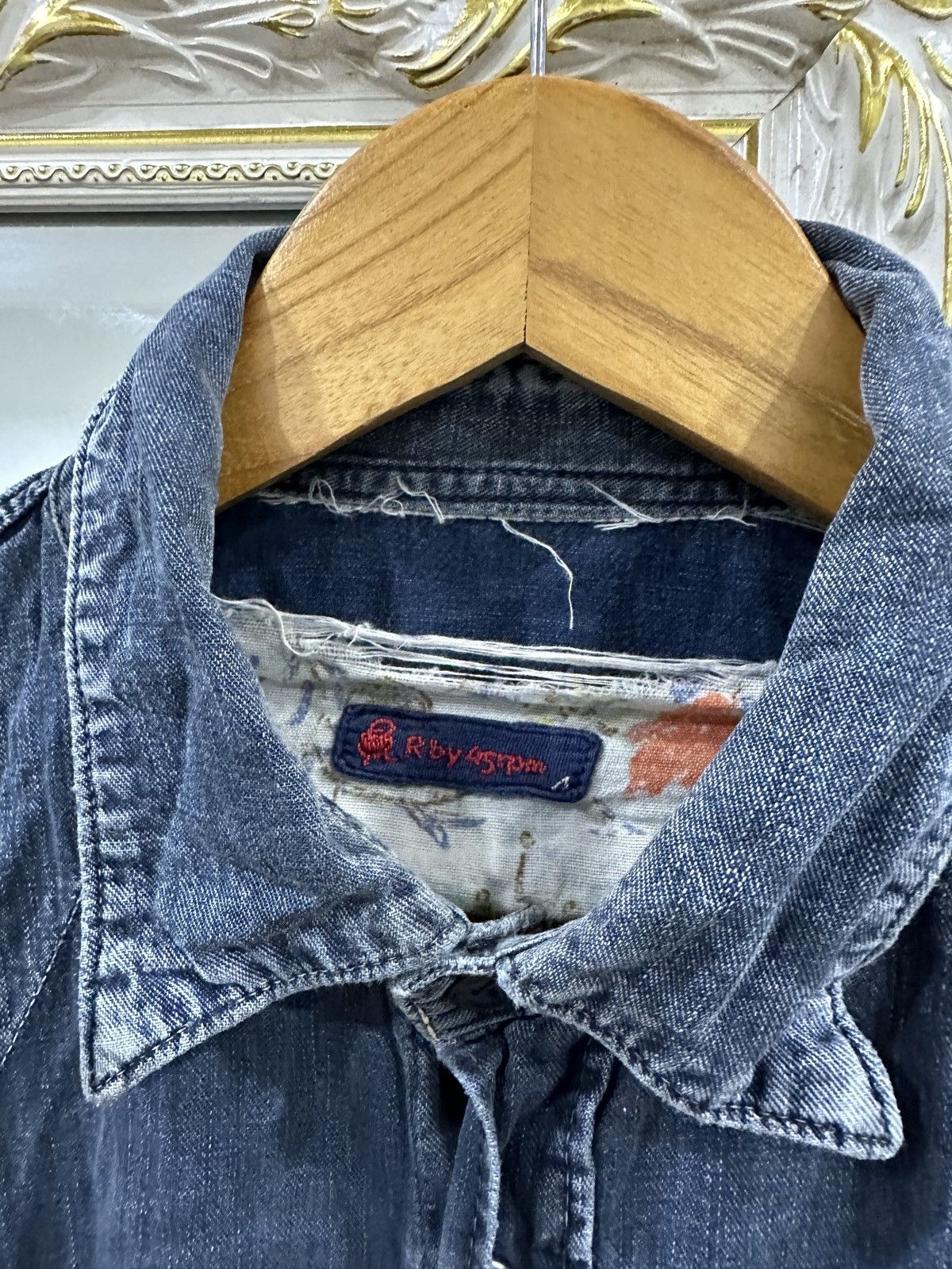 45rpm 45rpm Japan Western Denim Wash Button Up Shirt Size US M / EU 48-50 / 2 - 15 Thumbnail