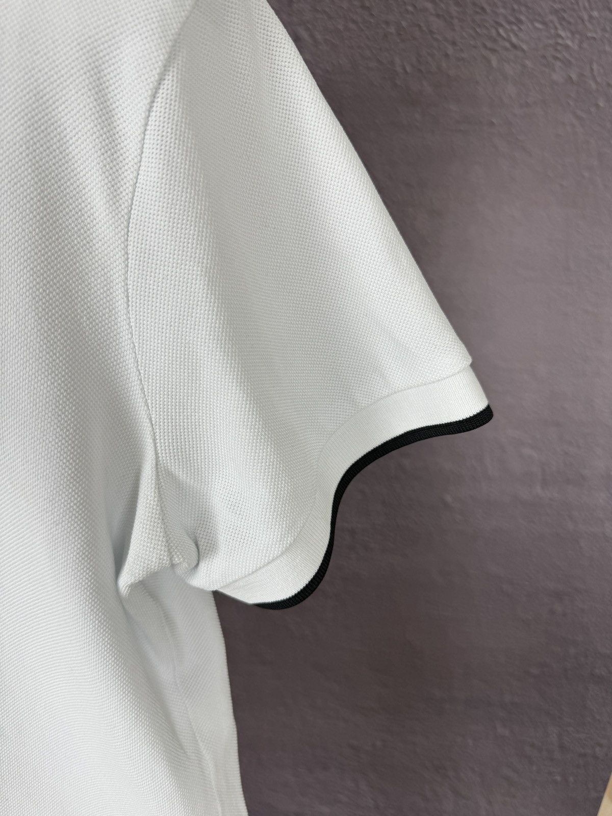 Alexander McQueen McQ by Alexander McQueen white striped polo tee shirt Size US XL / EU 56 / 4 - 6 Thumbnail