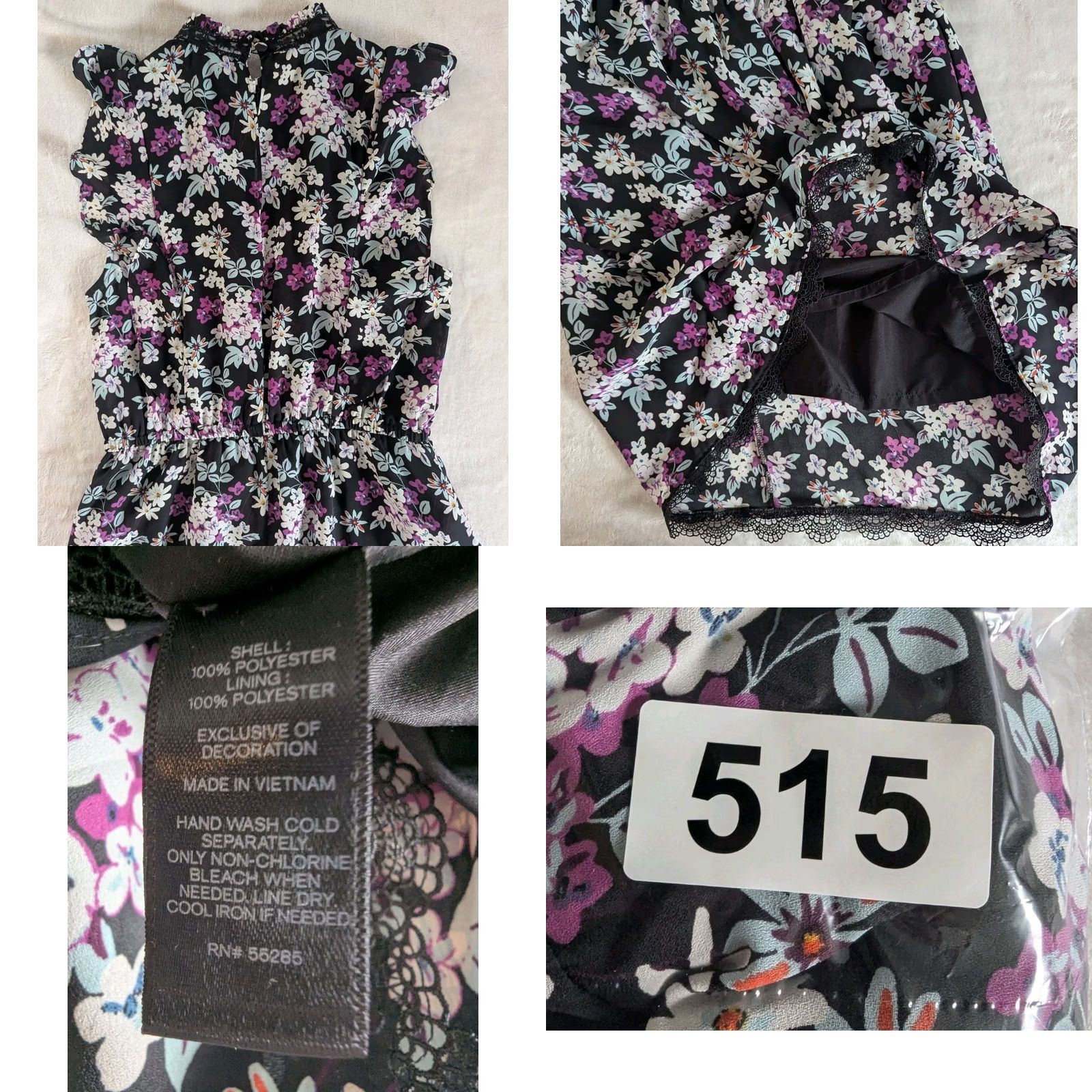 Express Express Black Floral Lace Yoke Sleeveless Mini Dress M Women XS-Size? Wait Size M / US 6-8 / IT 42-44 - 8 Thumbnail