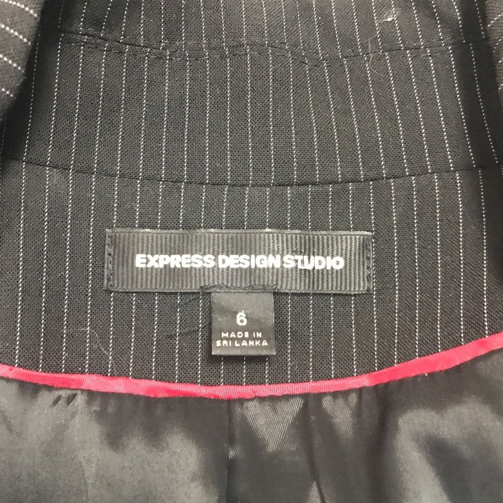 Other Express Design Studio Vintage Pinstriped Collared Jacket 6 Size M / US 6-8 / IT 42-44 - 3 Thumbnail