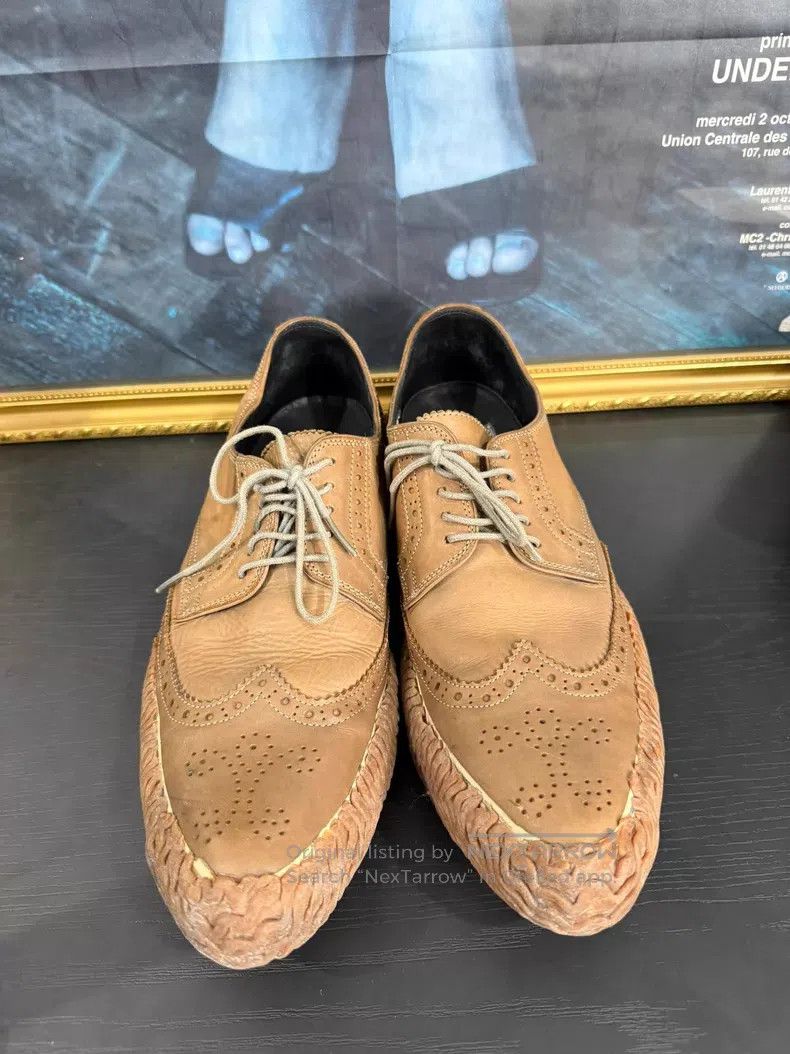 Maison MIHARA YASUHIRO Maison MIHARA YASUHIRO Carved Railing Leather Shoes Size US 6 / EU 39 - 2 Thumbnail
