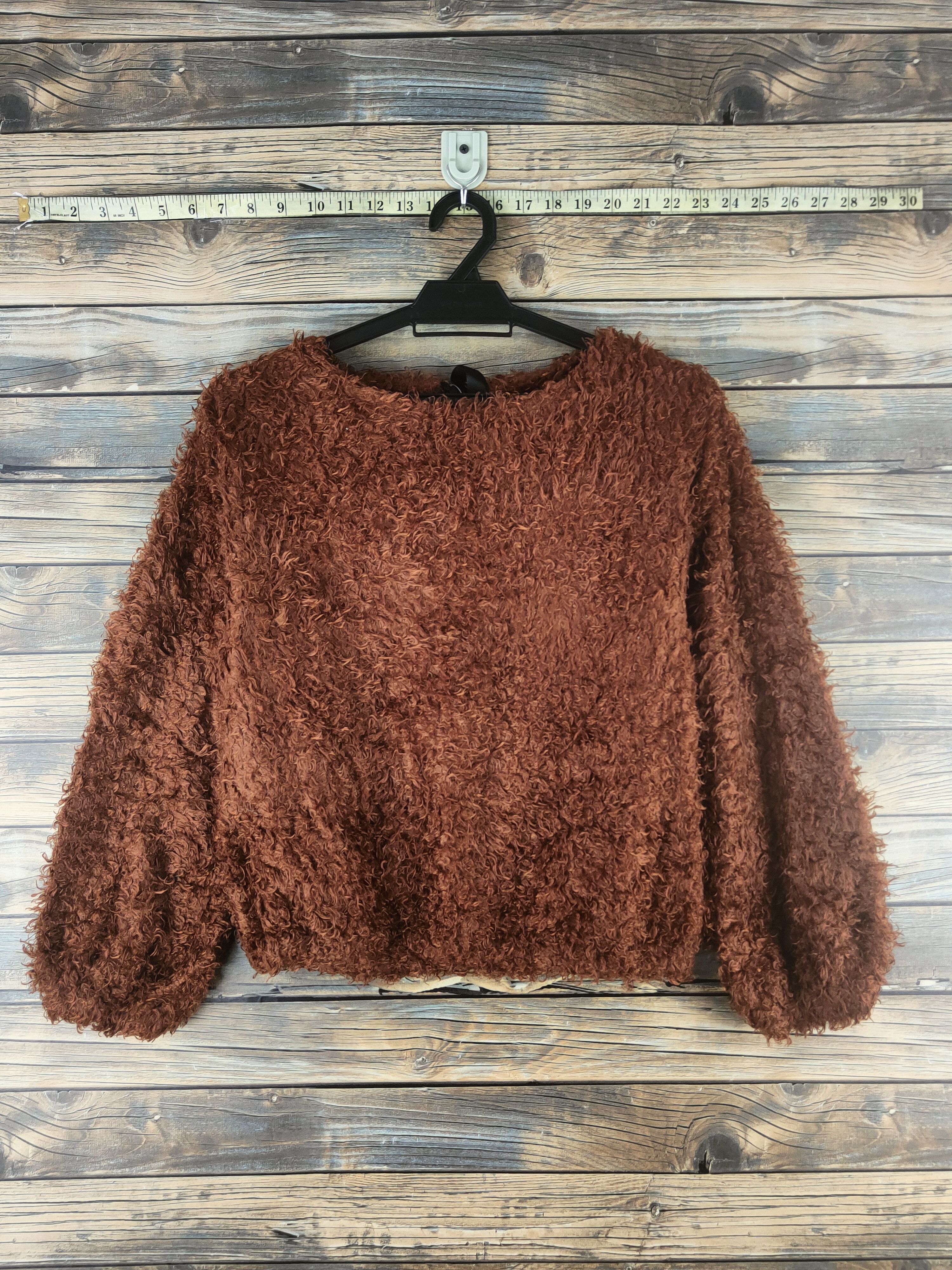 Japanese Brand DL Rope Picnic Brown Fur Mohair Knitwear #46-500 Size XS / US 0-2 / IT 36-38 - 1 Thumbnail