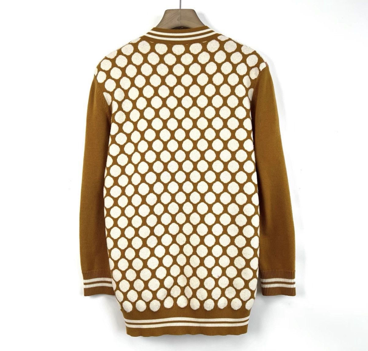 Hermes Hermes orange polka dot wool cardigan K12 Size XS / US 0-2 / IT 36-38 - 2 Thumbnail