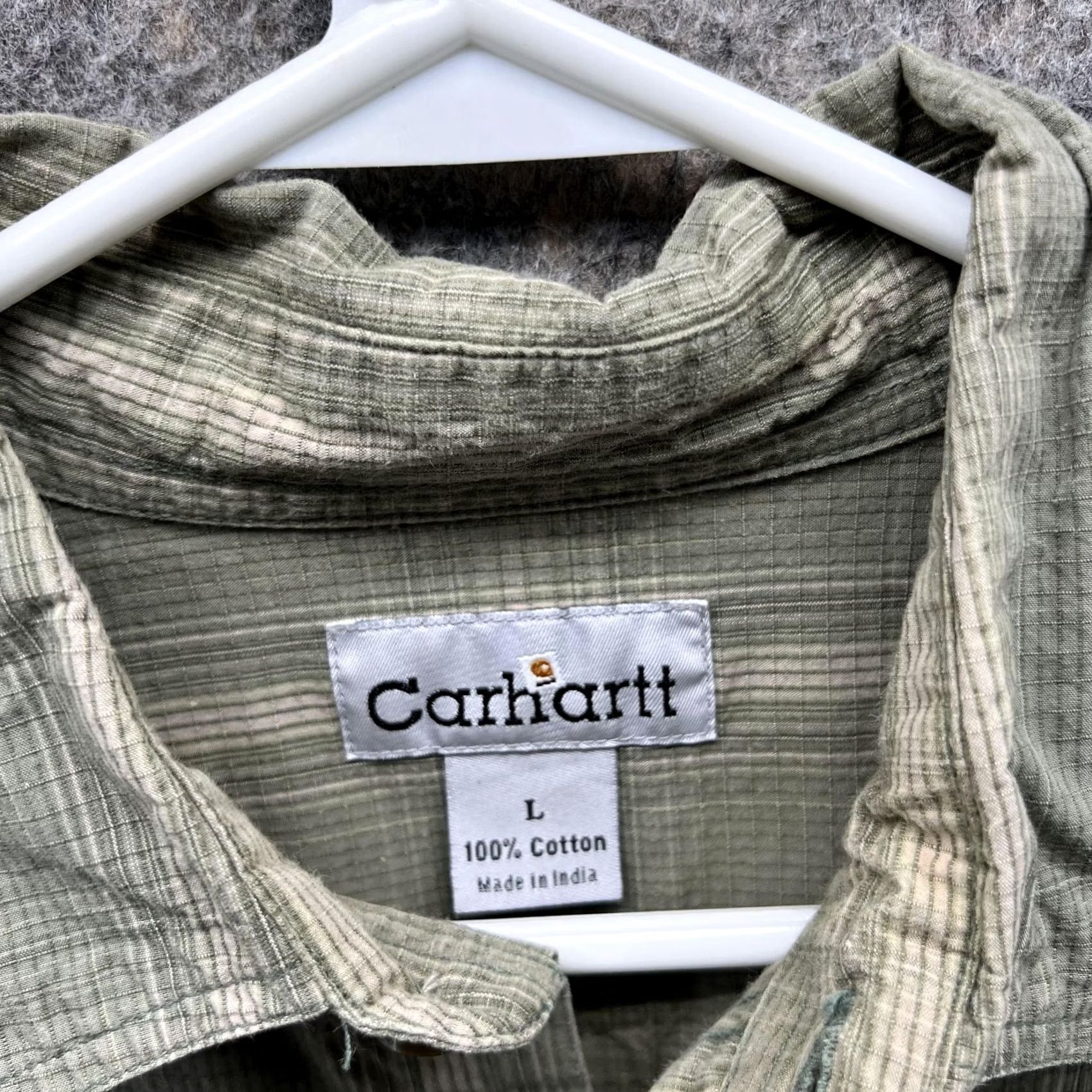 Carhartt VINTAGE Carhartt Shirt Men L Adult Green Casual Button Down Preppy Cotton Check Size US L / EU 52-54 / 3 - 5 Thumbnail