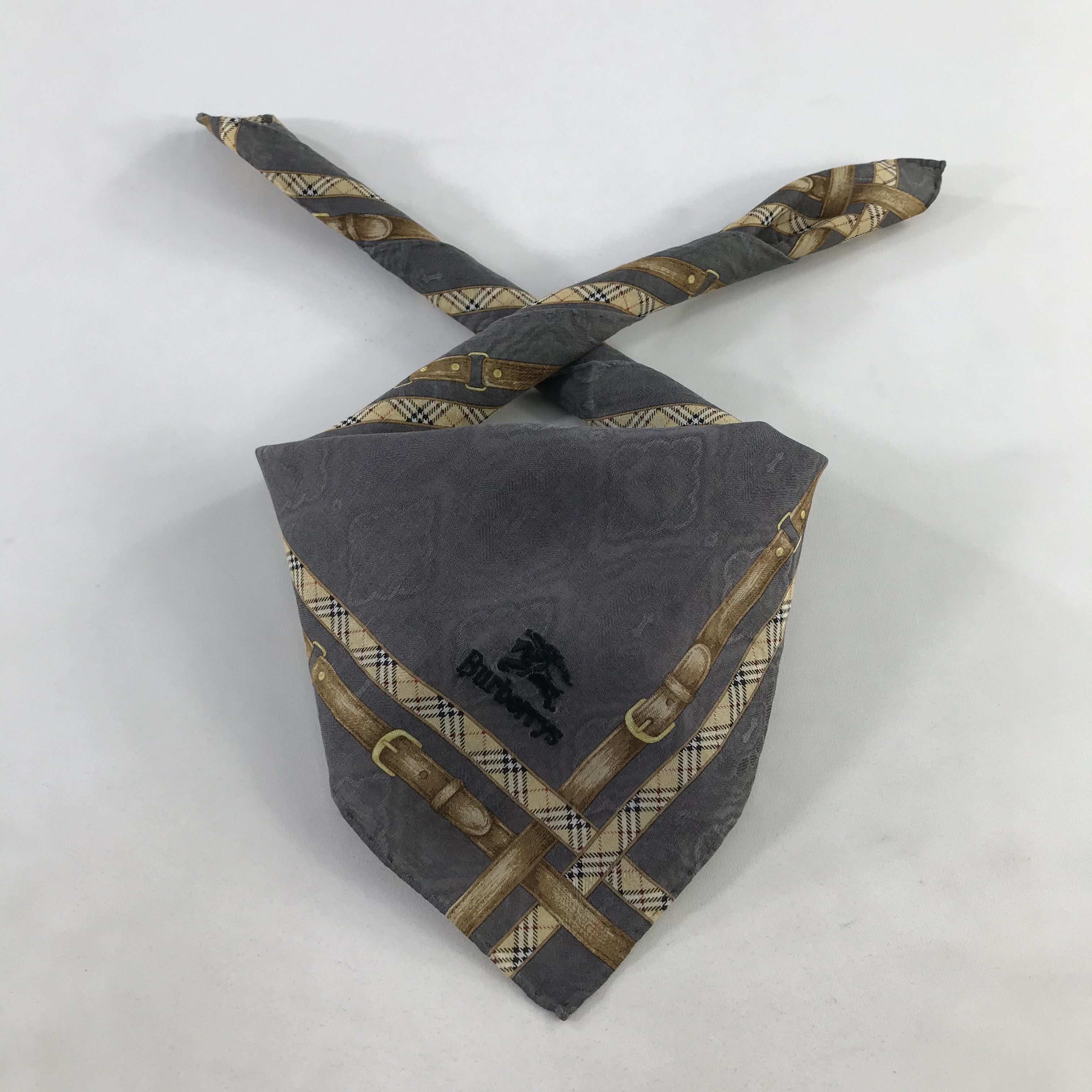 Burberry × Vintage Burberry Bandana / Handkerchief / Neckerchief - S1089 Size ONE SIZE - 3 Thumbnail
