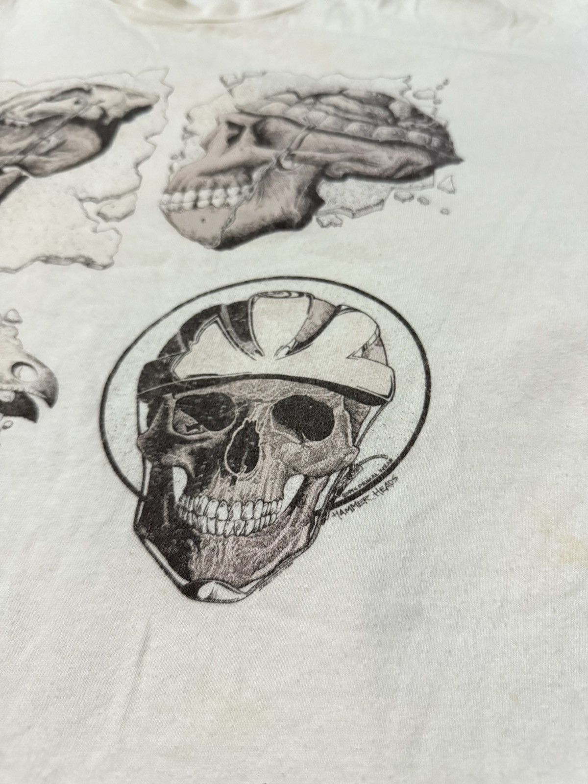 Vintage Vintage 90s Bike Helmet Skull Primal Wear Hammer Heads Shirt Size US M / EU 48-50 / 2 - 11 Thumbnail