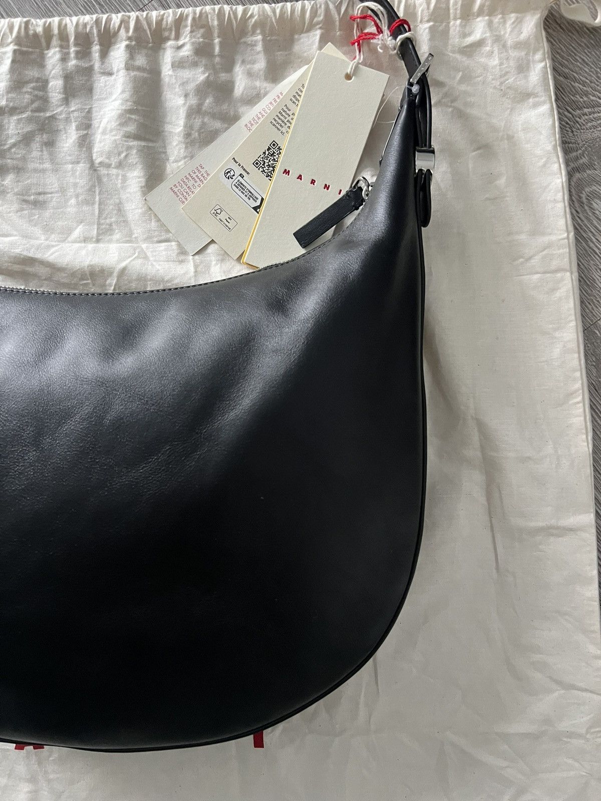 Marni Calfskin Leather Black Dot Medium Bag Marni Hobo Size ONE SIZE - 6 Thumbnail