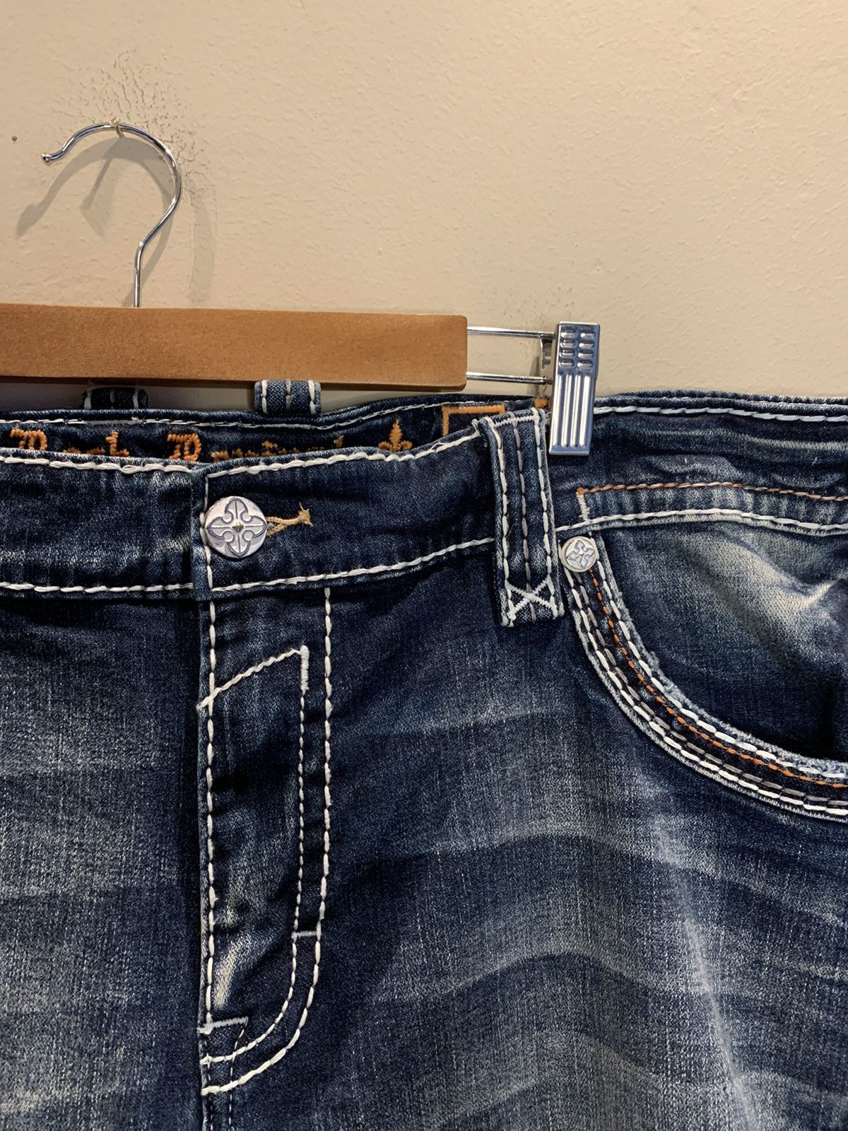 Rock Revival *RARE* New Rock Revival Ren Flared Straight Denim Jeans - 42 Size US 42 / EU 58 - 8 Thumbnail