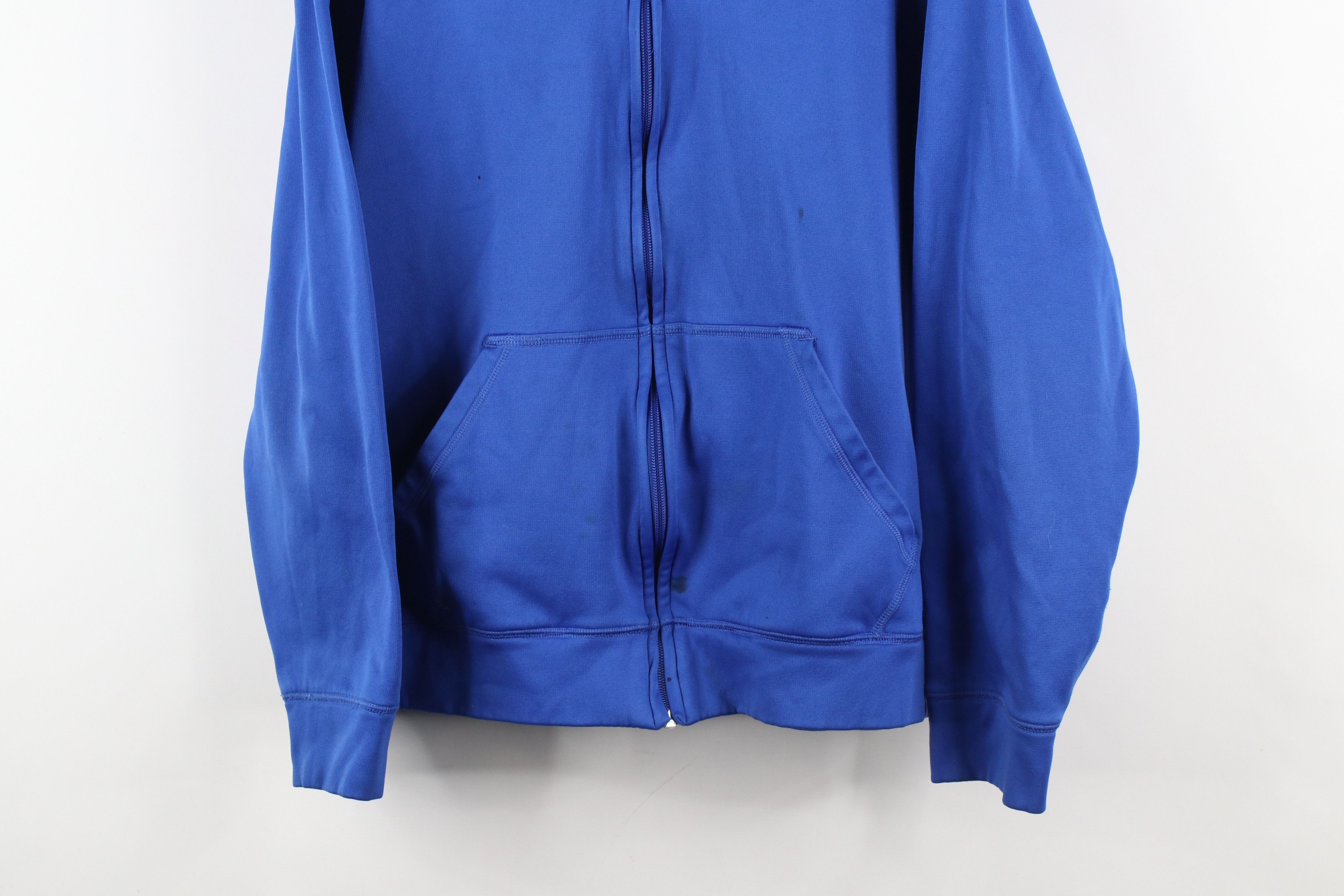 Nike × Vintage Vintage Y2K Nike Therma Fit Monochrome Full Zip Hoodie Blue Size US L / EU 52-54 / 3 - 3 Thumbnail