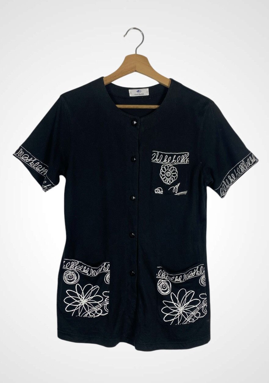 Karl Lagerfeld A12 Rare - Karl Lagerfield Button Up Shirt Size S / US 4 / IT 40 - 1 Thumbnail