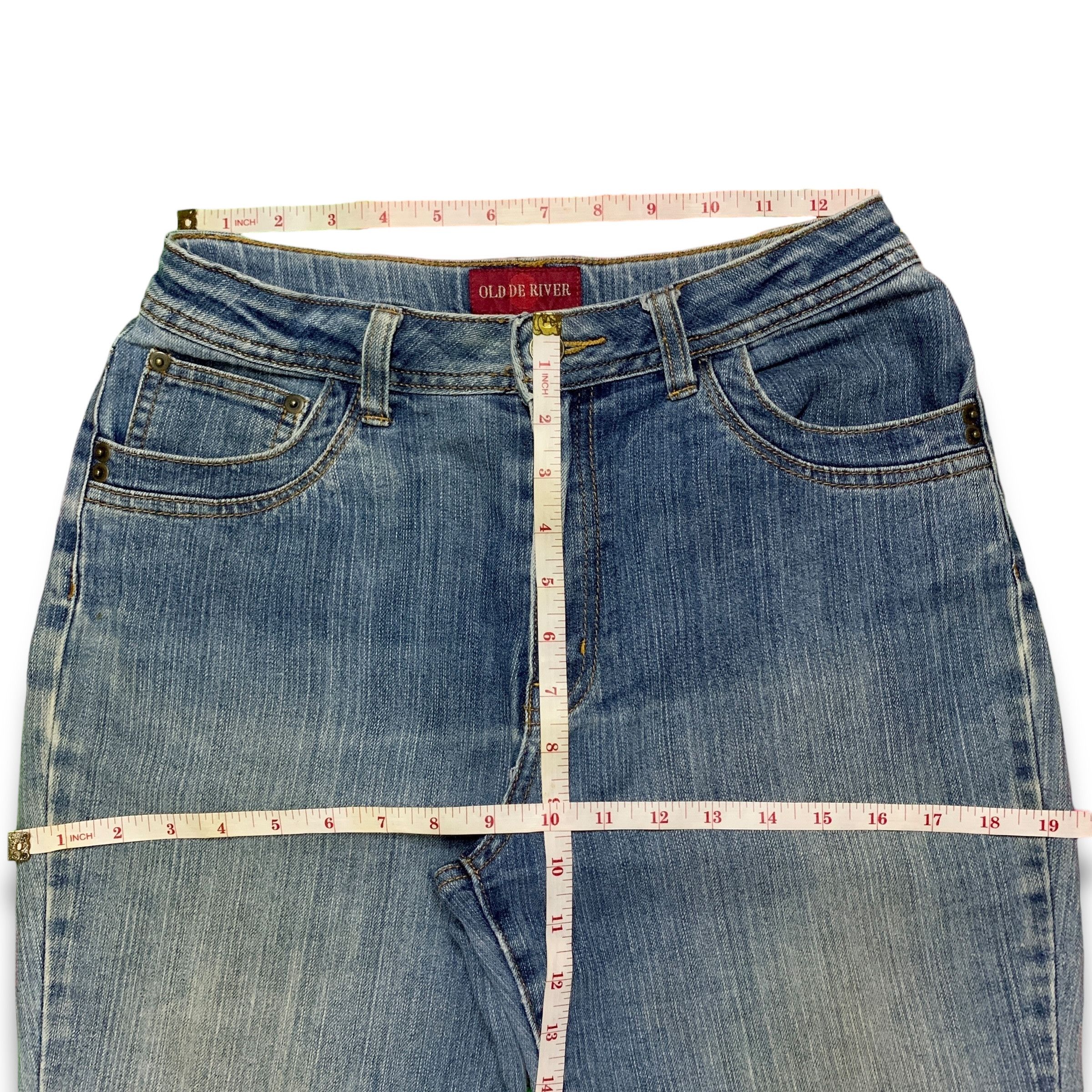 Japanese Brand SALES🔥Vintage Japanese Brand Blue Wash Distress Flare Jeans Size US 26 / EU 42 - 10 Thumbnail