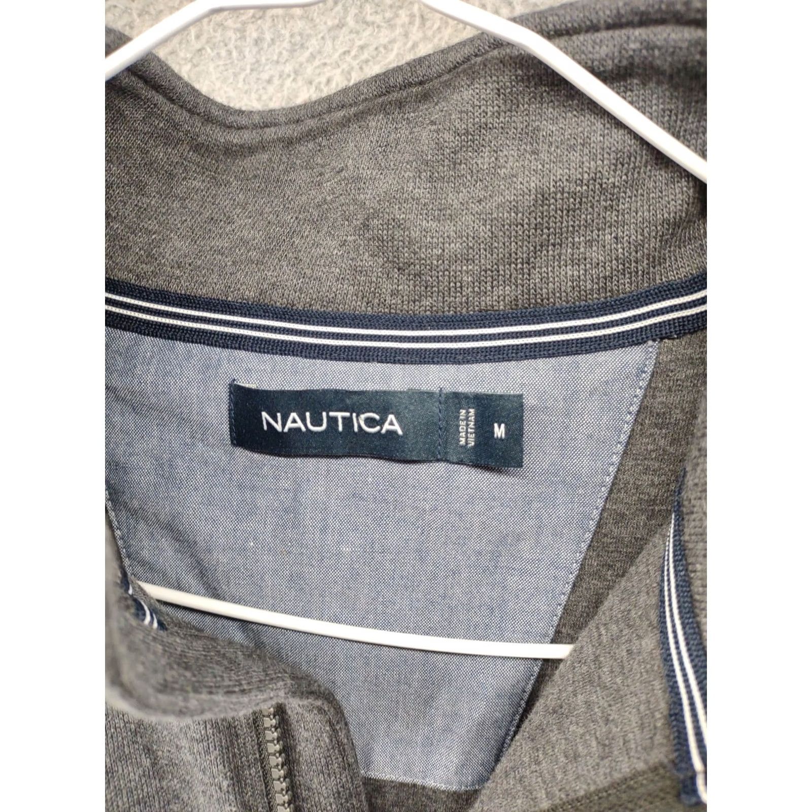 Nautica Nautica Mens Gray 1/4 Zip Pullover Sweater M Size Clothing Casual Outdoors Size US M / EU 48-50 / 2 - 4 Thumbnail