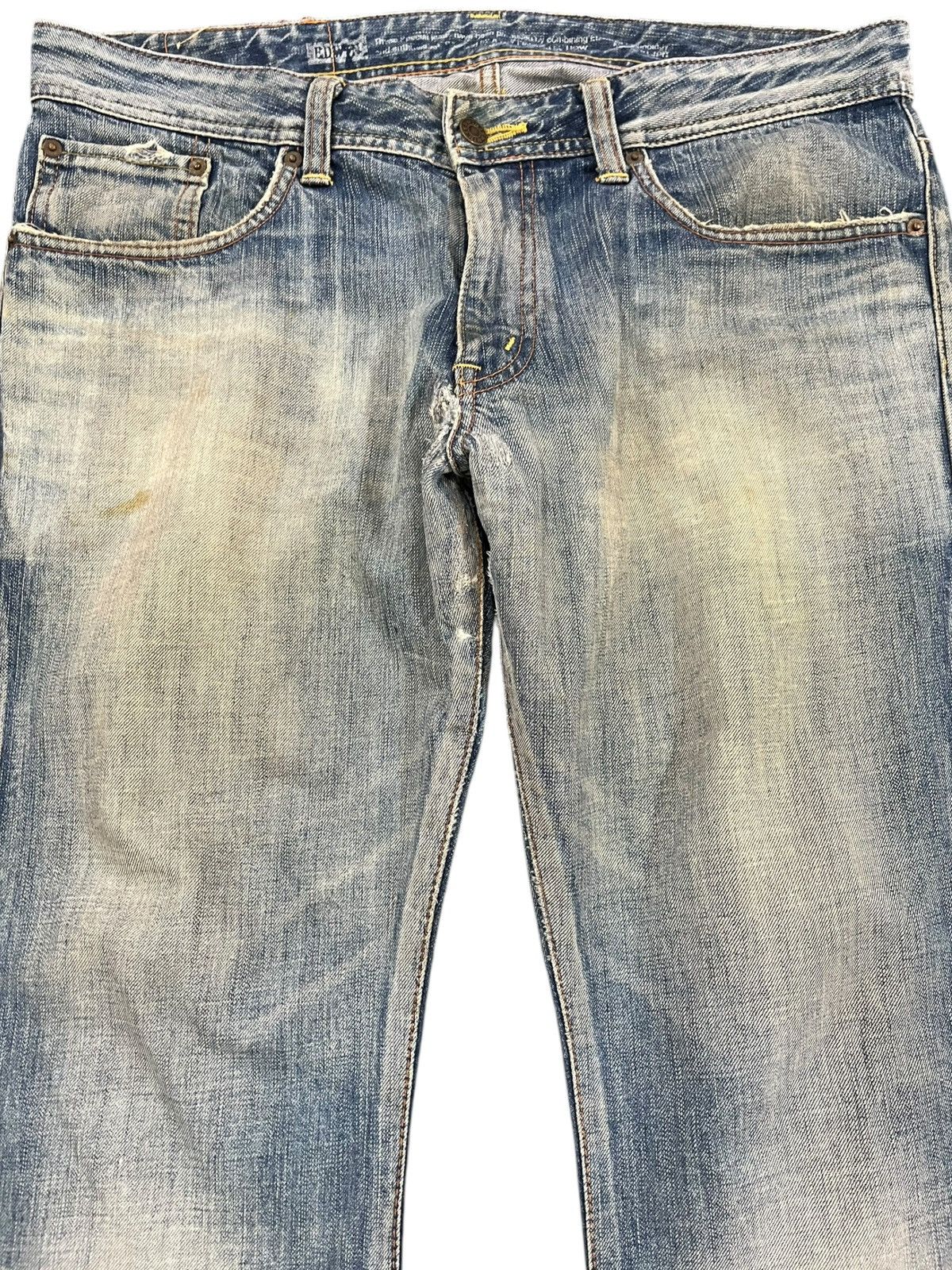 Edwin Vintage Edwin 511 RV Flare Faded Grunge Denim Size US 37 - 2 Thumbnail