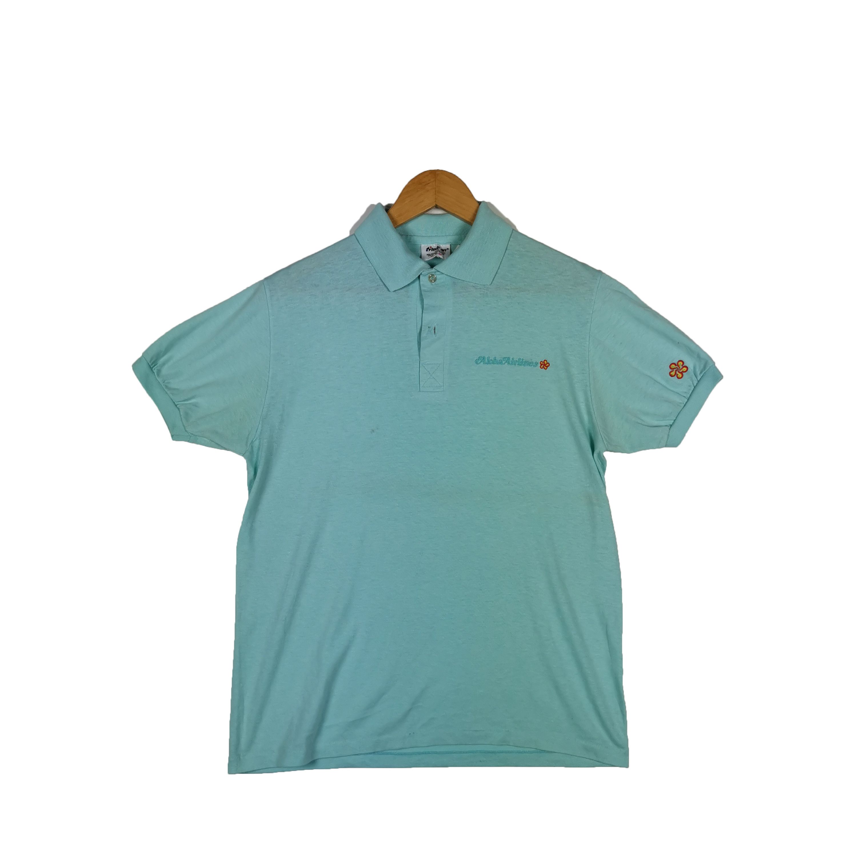 Vintage Vintage 70s Aloha Airline T-Shirt Stedman Aloha Polo Tees Size US M / EU 48-50 / 2 - 1 Thumbnail