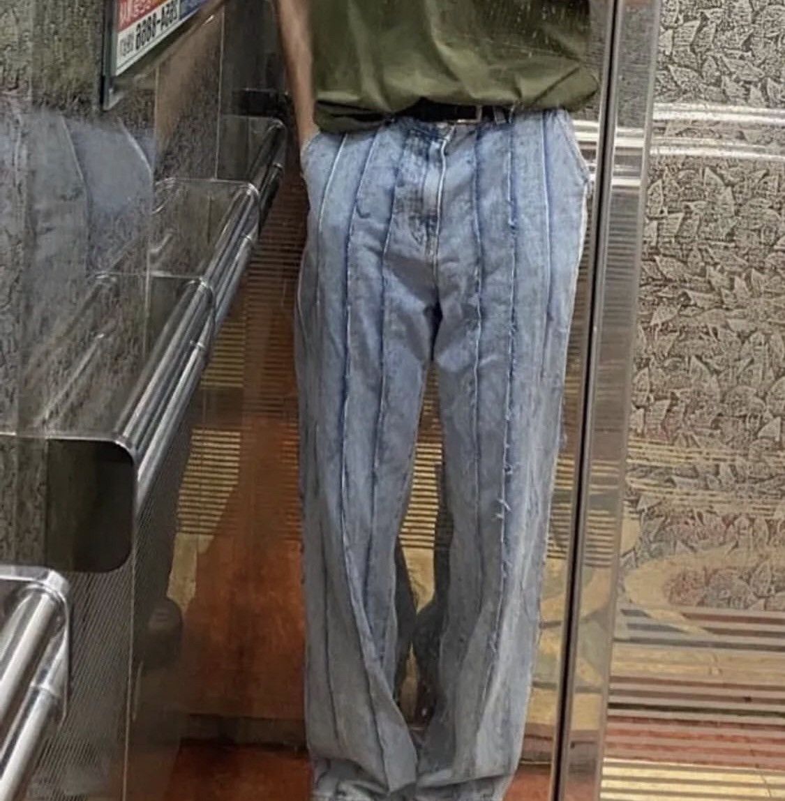 Designer × Matin Kim Matin Kim Cutting Loose Denim Pants Light Blue Size 30" / US 8 / IT 44 - 19 Thumbnail
