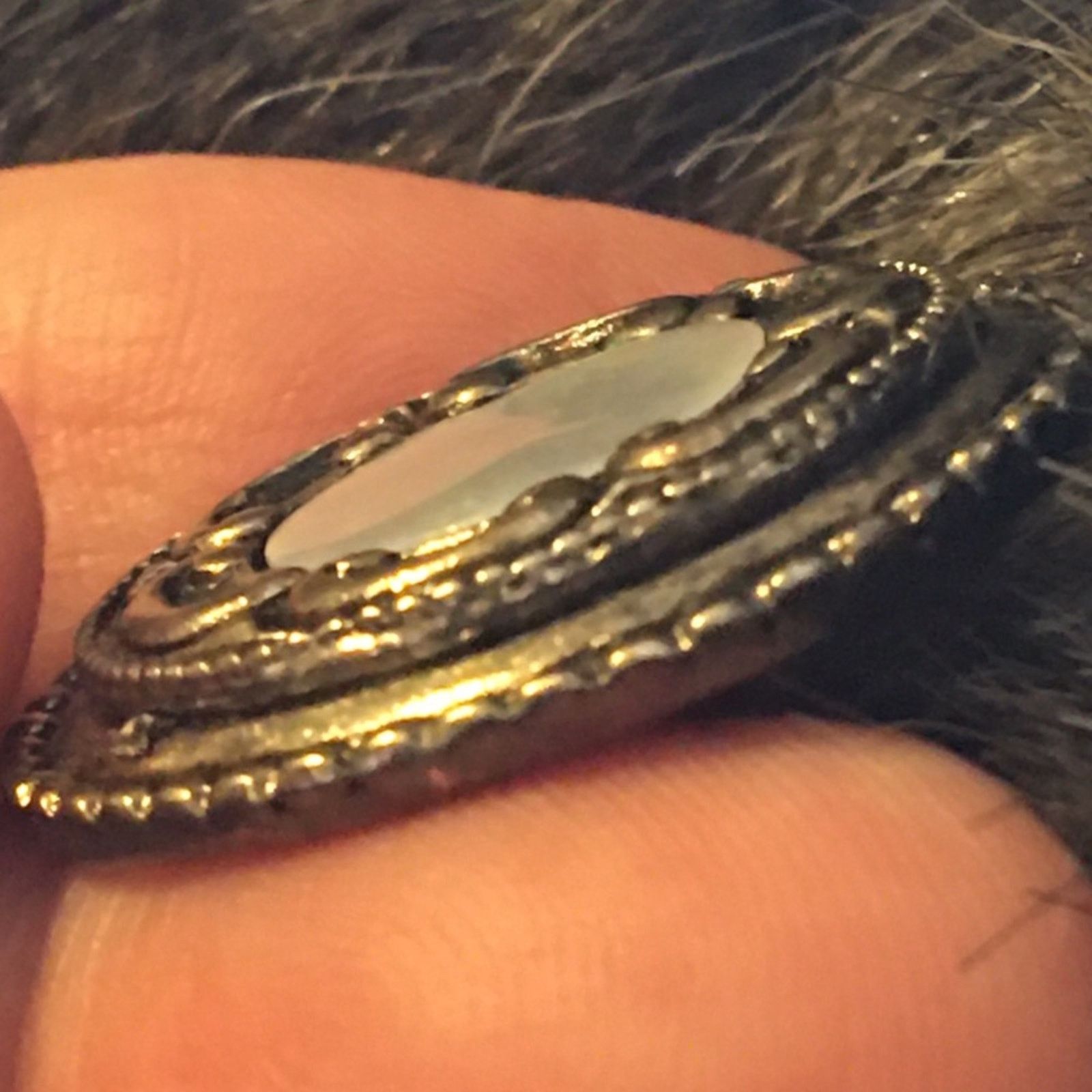 Vintage Vintage antique silver abalone shell earrings Size ONE SIZE - 5 Thumbnail